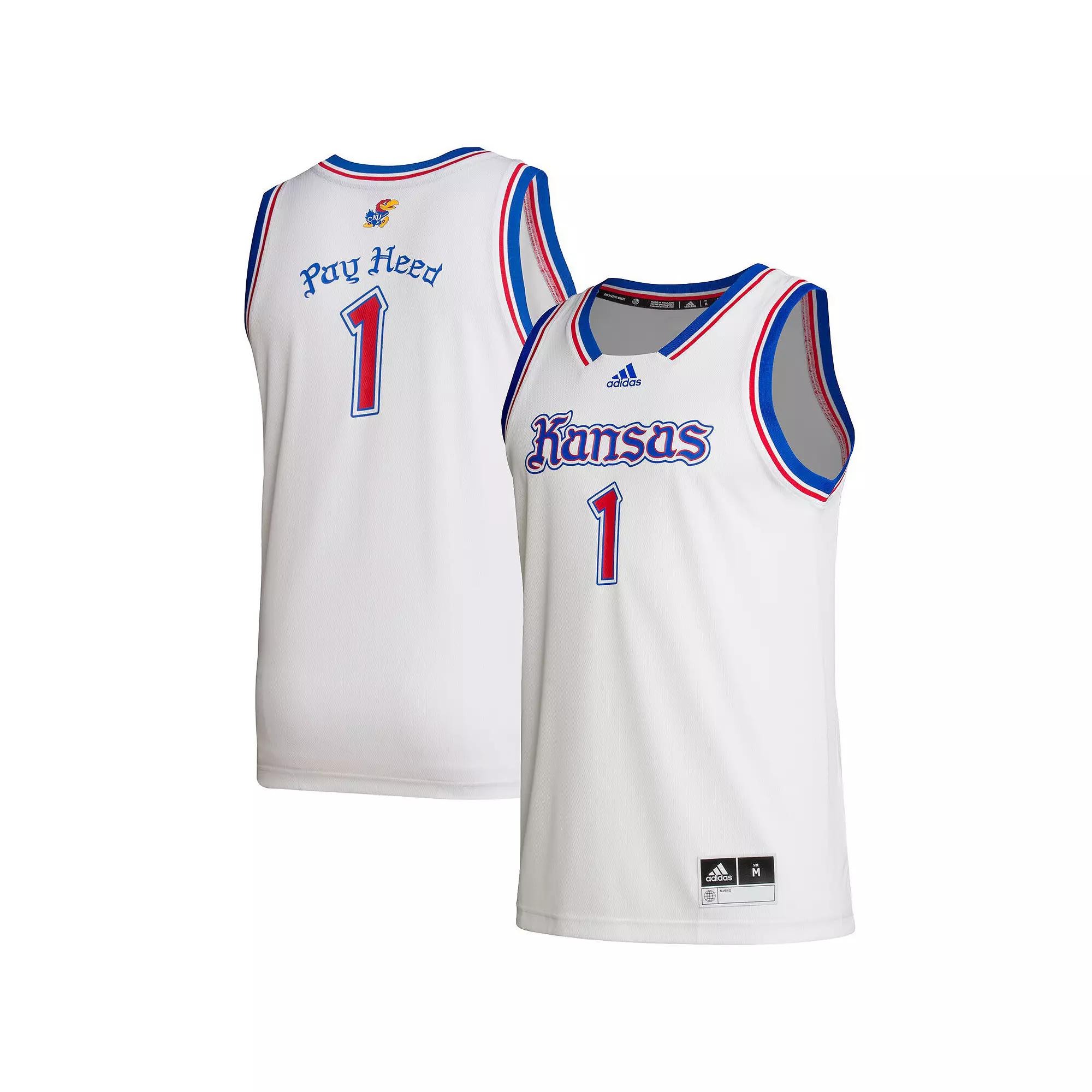 Men's adidas #1 White Kansas Jayhawks Alternate Swingman Jersey, Size: XL Product Image
