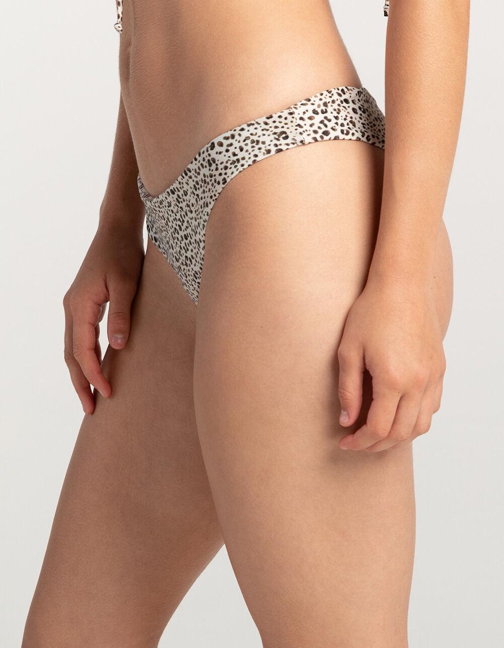 NAYA SWIMWEAR Maui Cheeky Bikini Bottoms - WHT/BLK Product Image