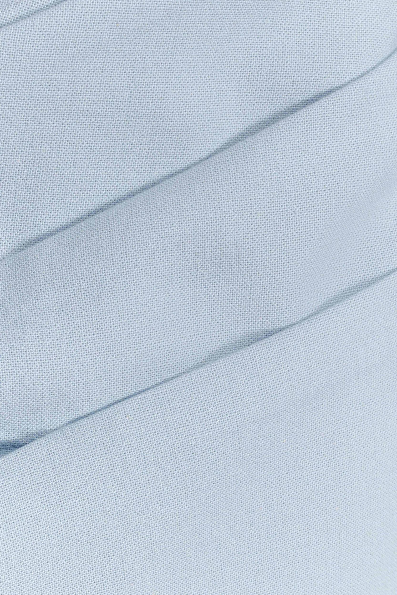 Helena One Shoulder Linen Mini Dress - Powder Blue Female Product Image
