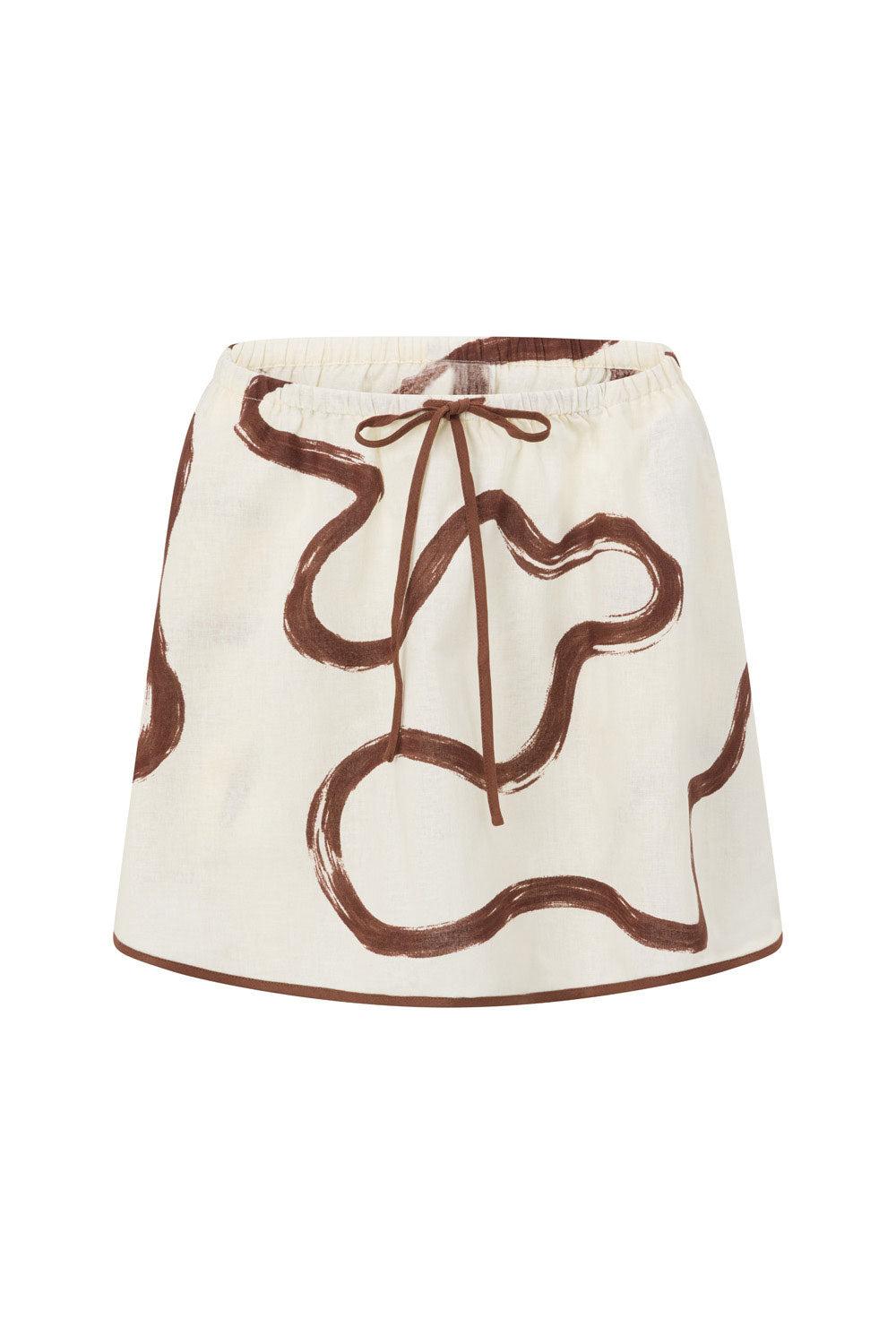 Rayne Skirt - Marbled Mocha Product Image