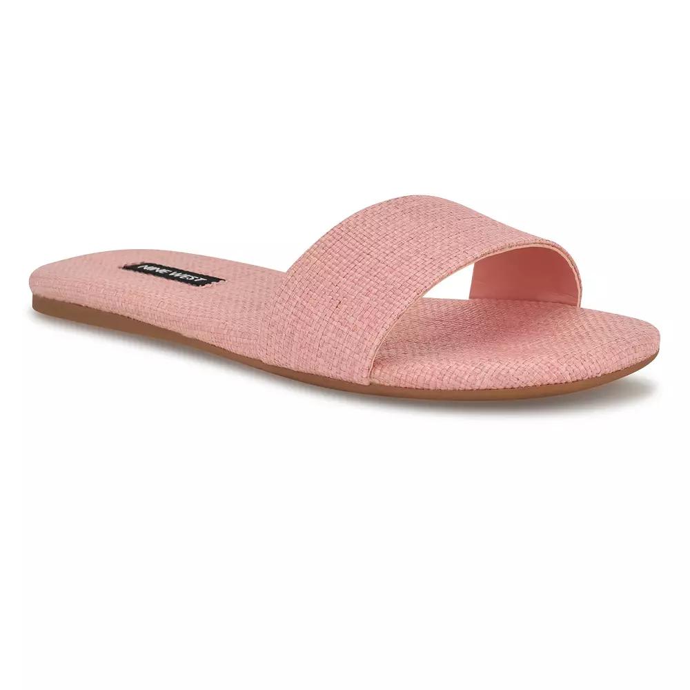 Nine West Lolipop Women's Slip-On Square Toe Flat Sandals, Size: 6.5, Light Pink Product Image