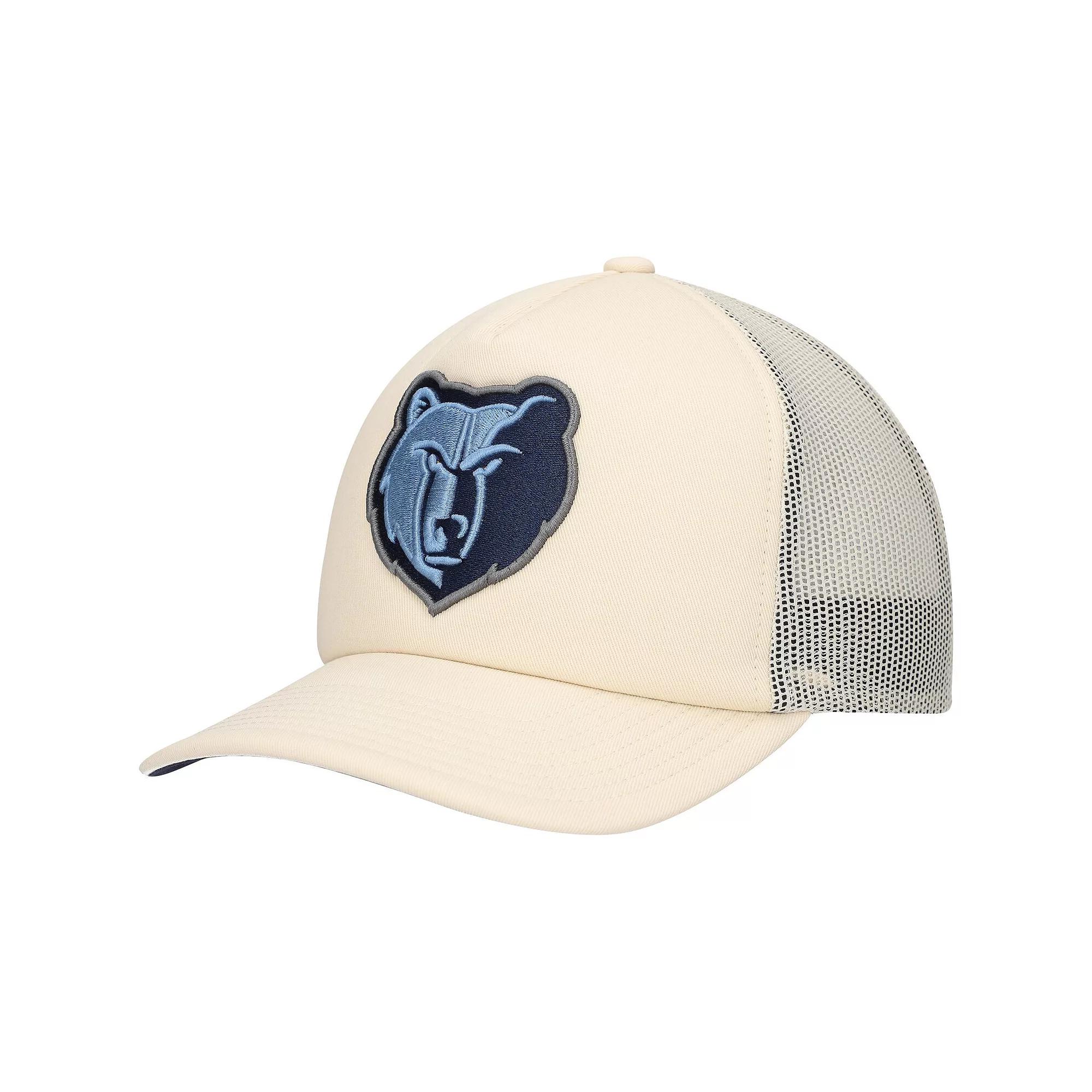 Men's Mitchell & Ness Cream Memphis Grizzlies Trucker Adjustable Hat, Grz Beige Product Image