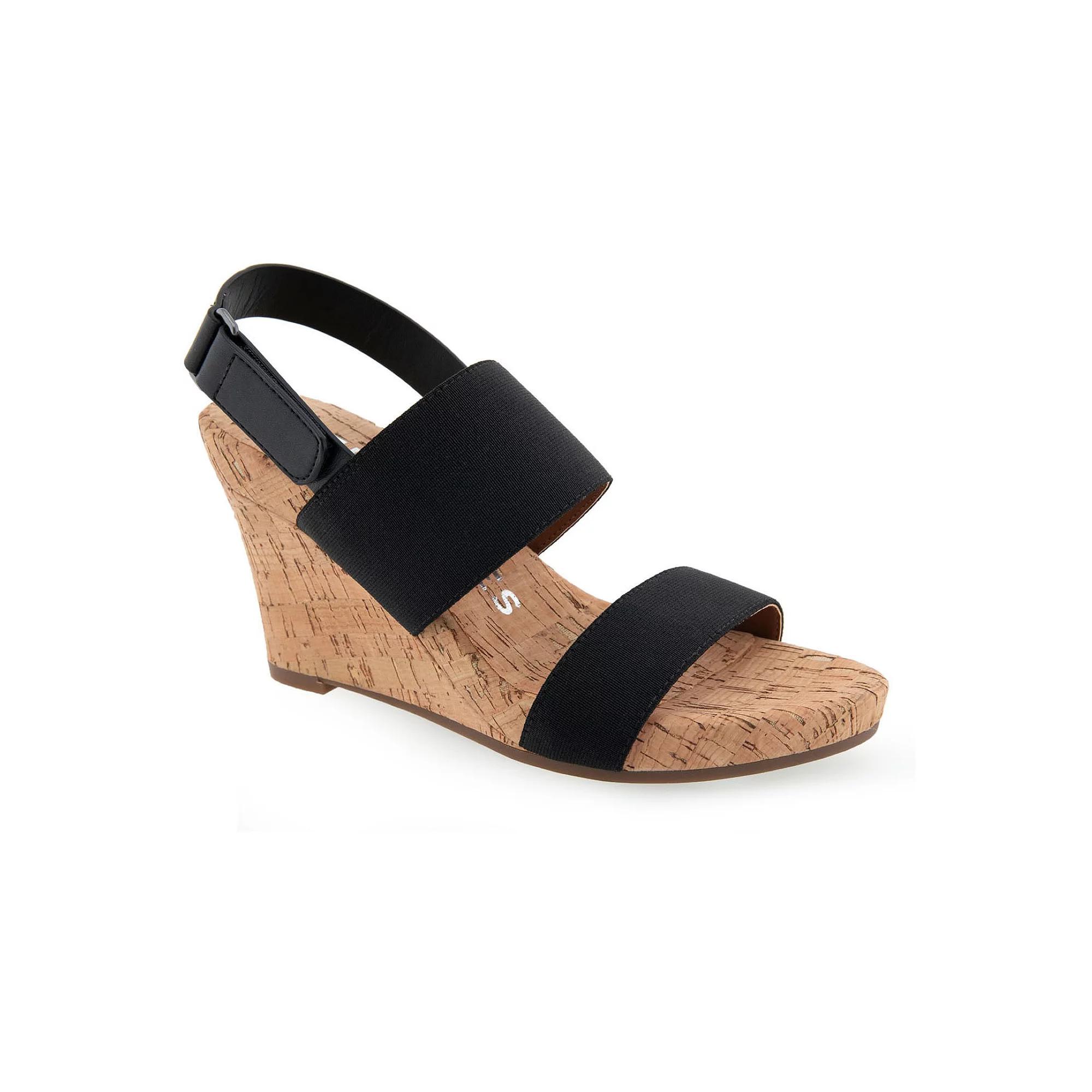 Aerosoles Phoenix Women's Wedge Sandals, Size: 11, Black Elastic Product Image