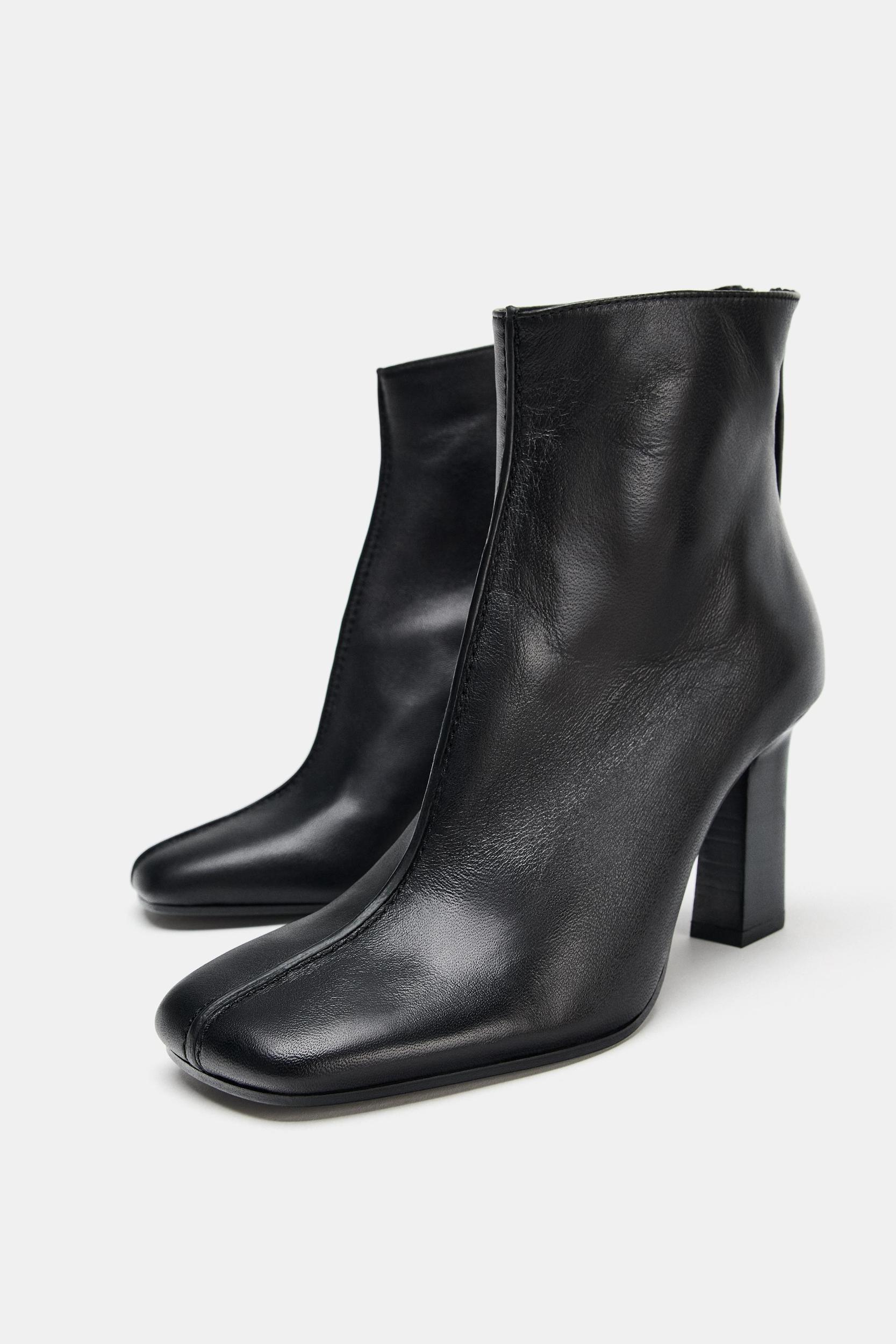 LIMITED EDITION LEATHER HEELED ANKLE BOOTS Product Image