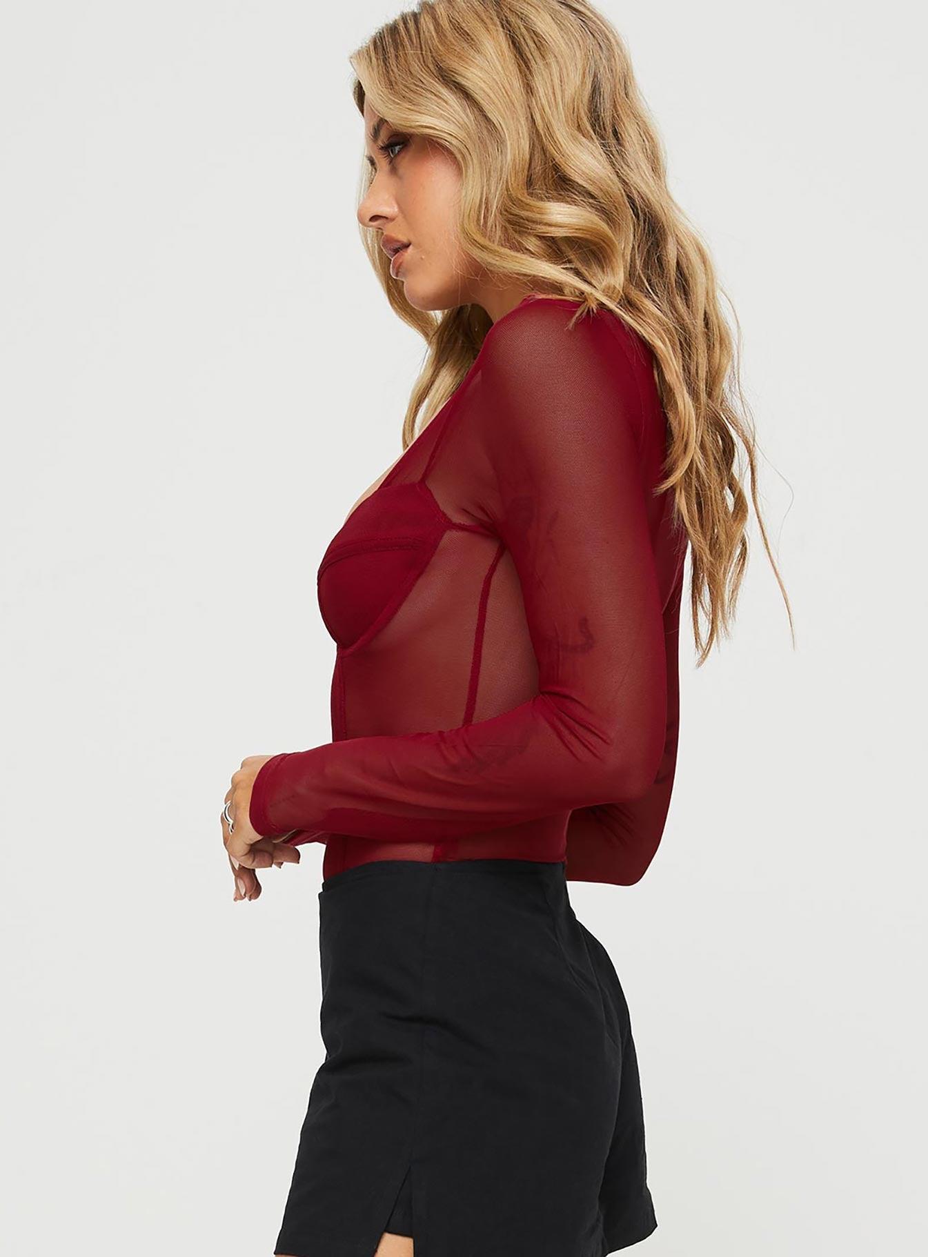 Leonie Bodysuit Burgundy Product Image