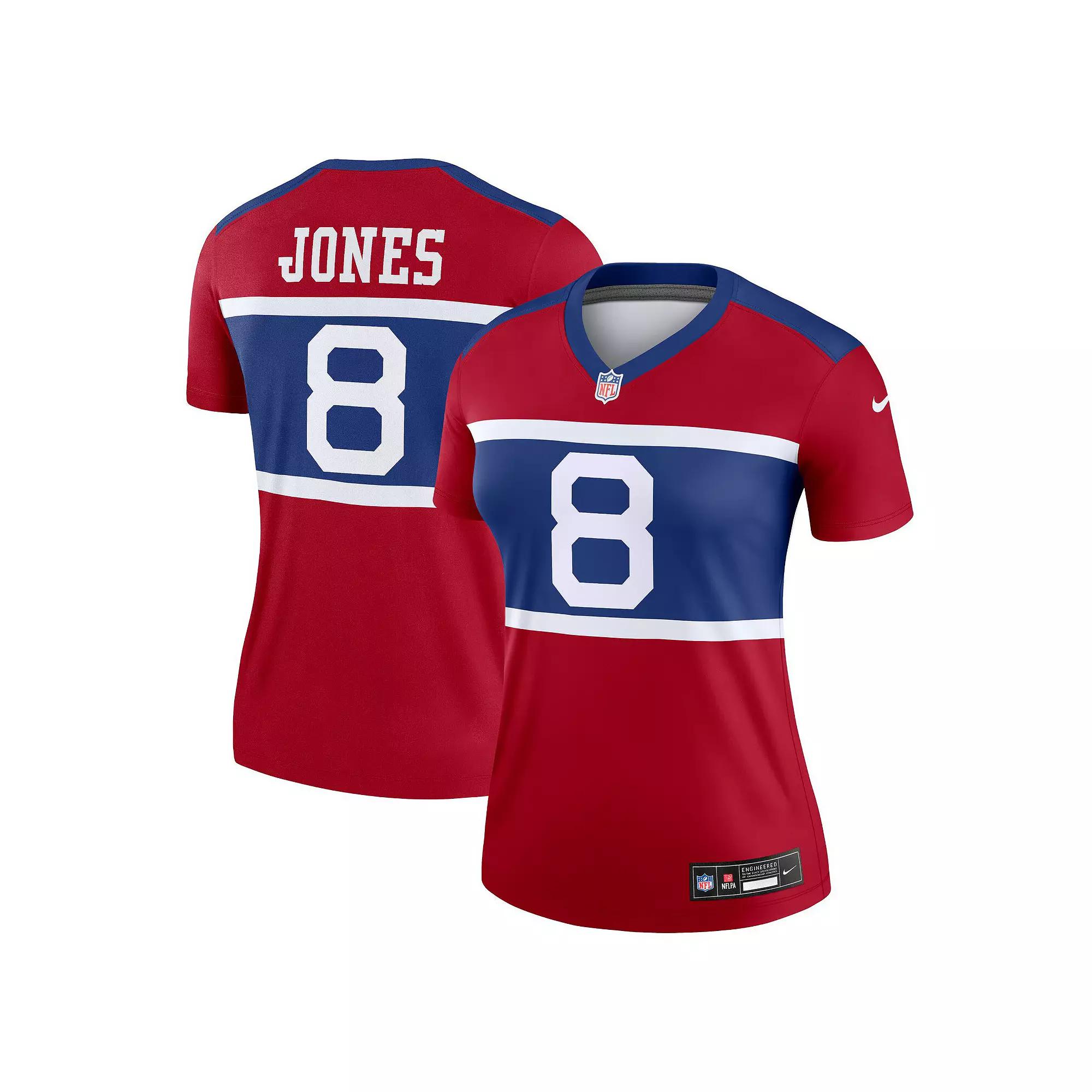 Women's Nike Daniel Jones  Red New York Giants Alternate Legend Player Performance Top, Size: Small Product Image
