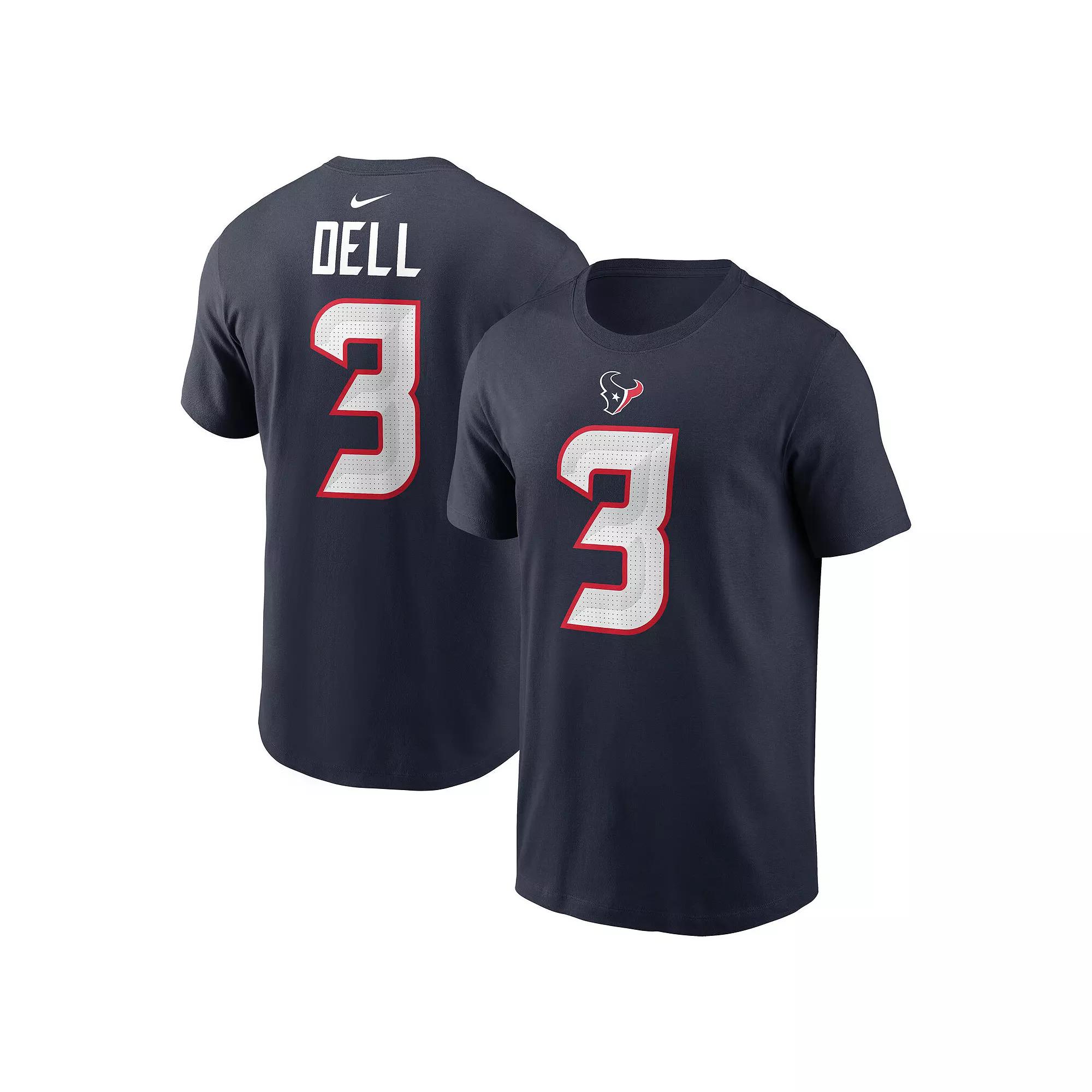 Men's Nike Tank Dell Navy Houston Texans Player Name & Number T-Shirt, Size: Medium, Blue Product Image