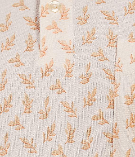 Roundtree & Yorke TravelSmart Short Sleeve Leaf Printed Polo Shirt Product Image