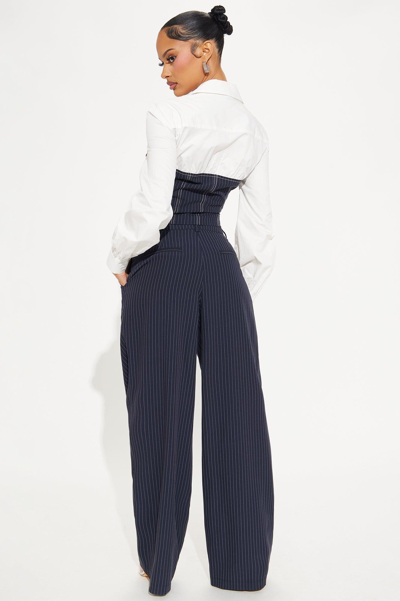 Corporate Vixen Pant Set - Navy/combo Product Image