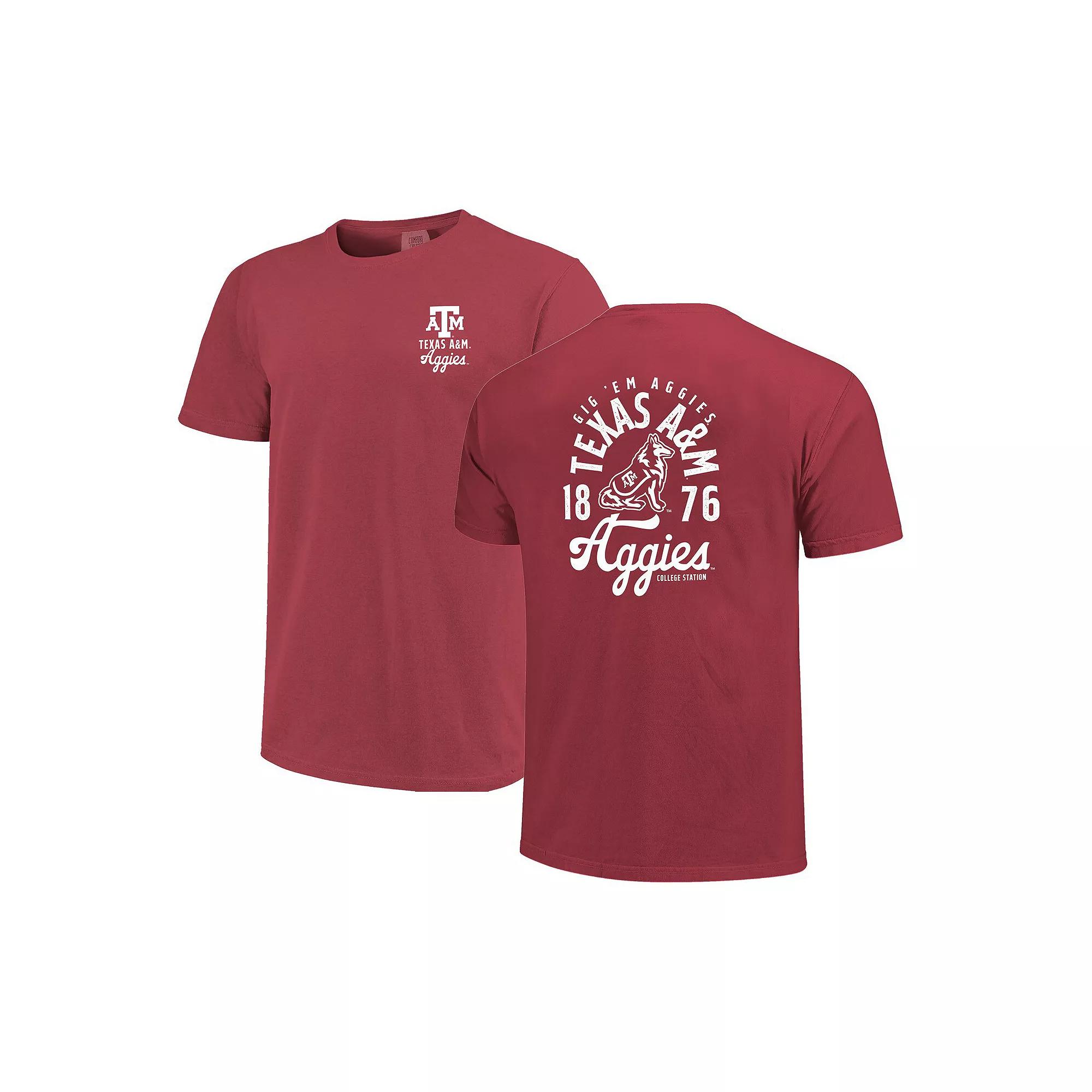 Men's Maroon Texas A&M Aggies Comfort Colors Mascot Overlay T-Shirt, Size: Large, Red Product Image