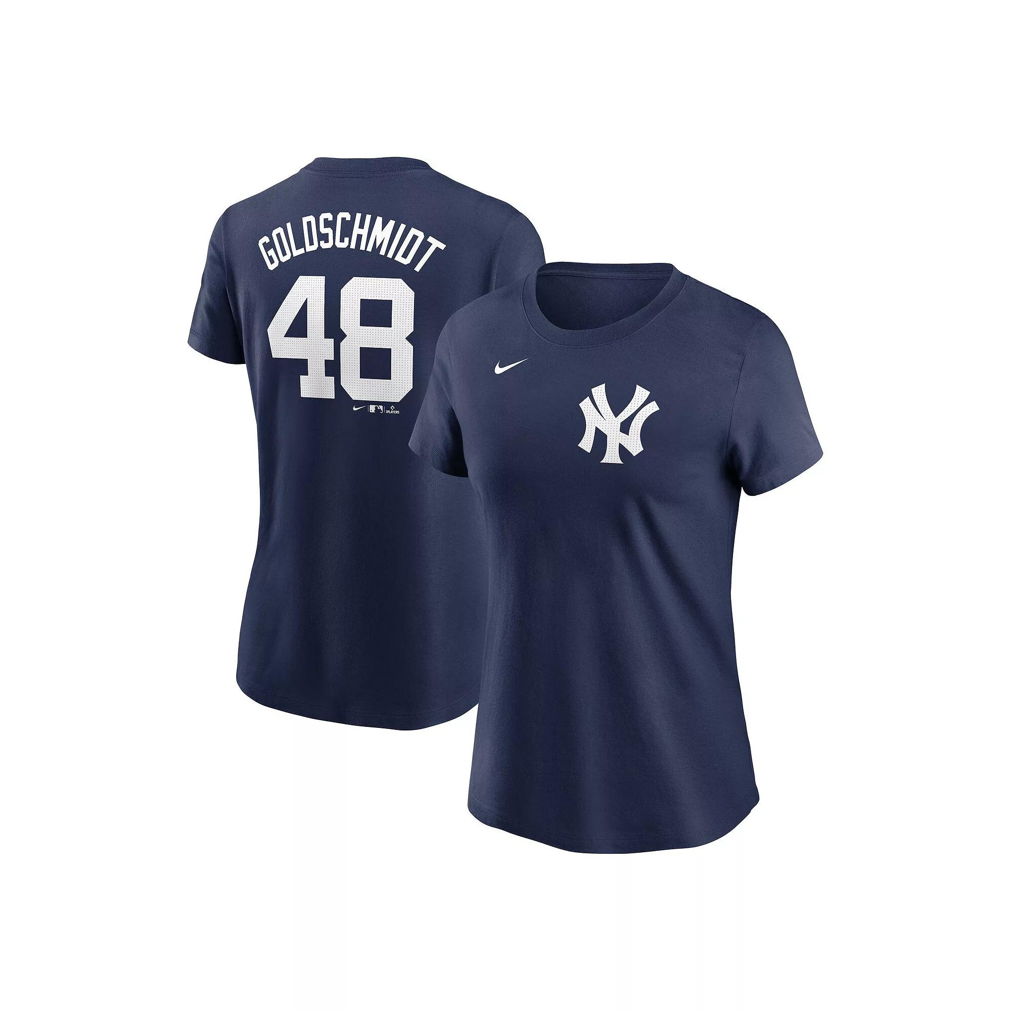 Women's Nike Paul Goldschmidt Navy New York Yankees Fuse Name & Number T-Shirt,  Product Image