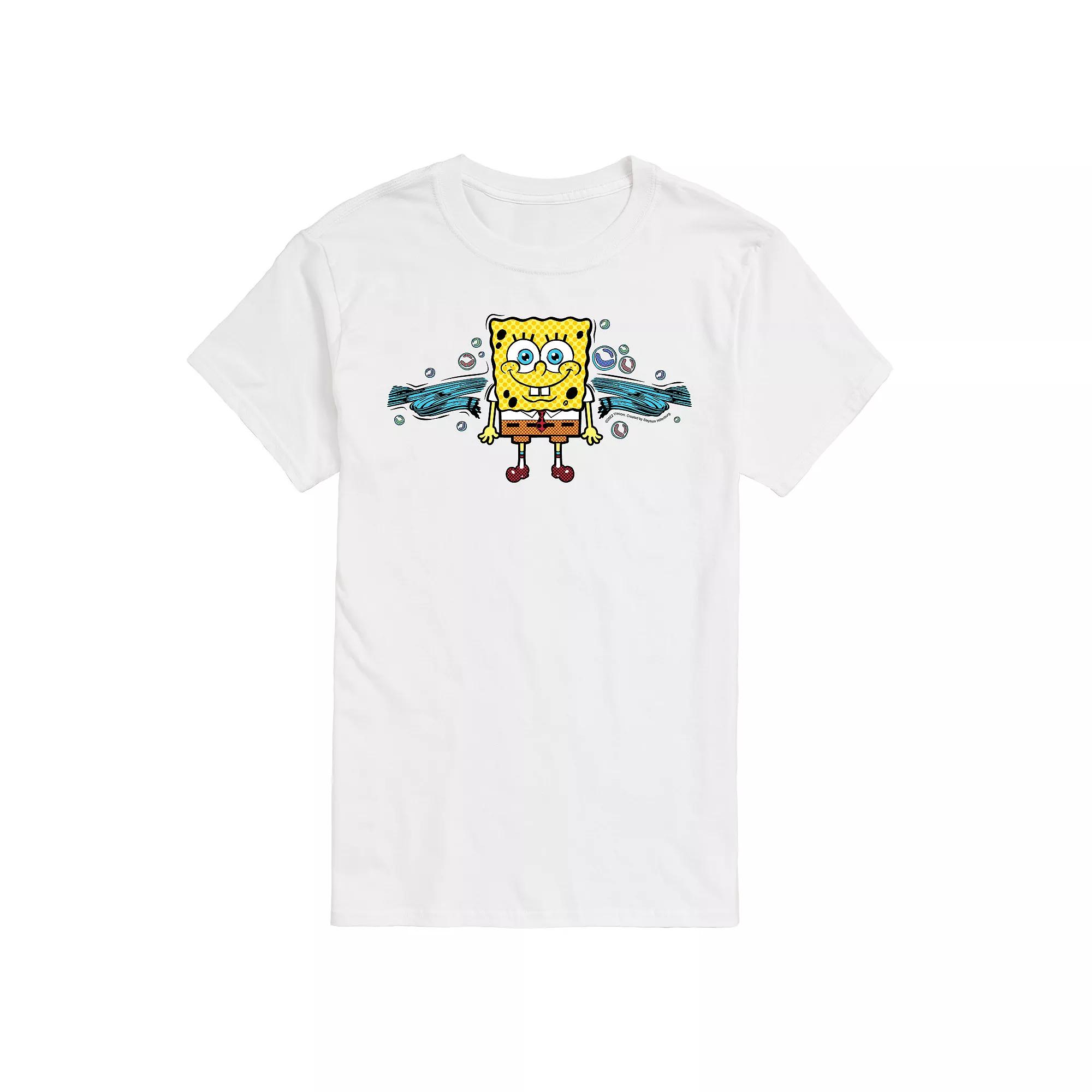 Big & Tall SpongeBob SquarePants Bubbly Short Sleeve Graphic Tee, Men's,  Product Image