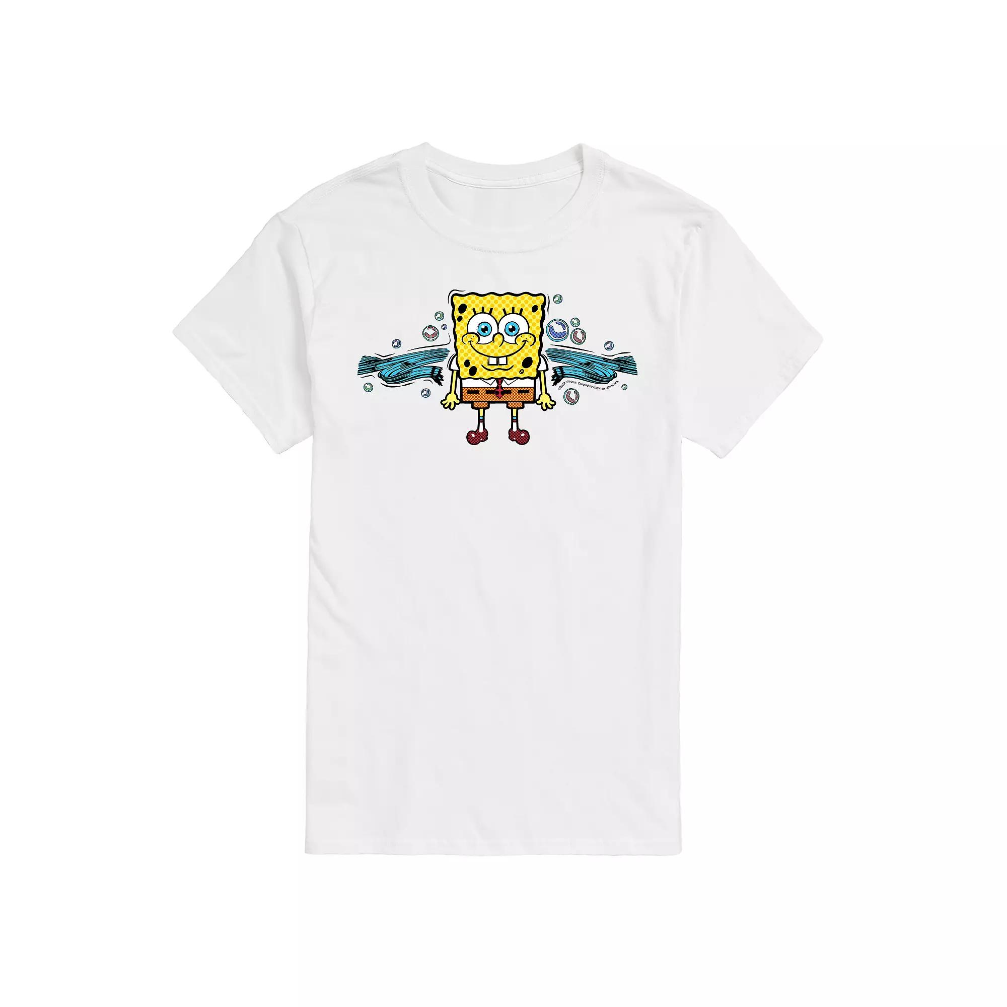 Big & Tall SpongeBob SquarePants Bubbly Short Sleeve Graphic Tee, Men's,  Product Image