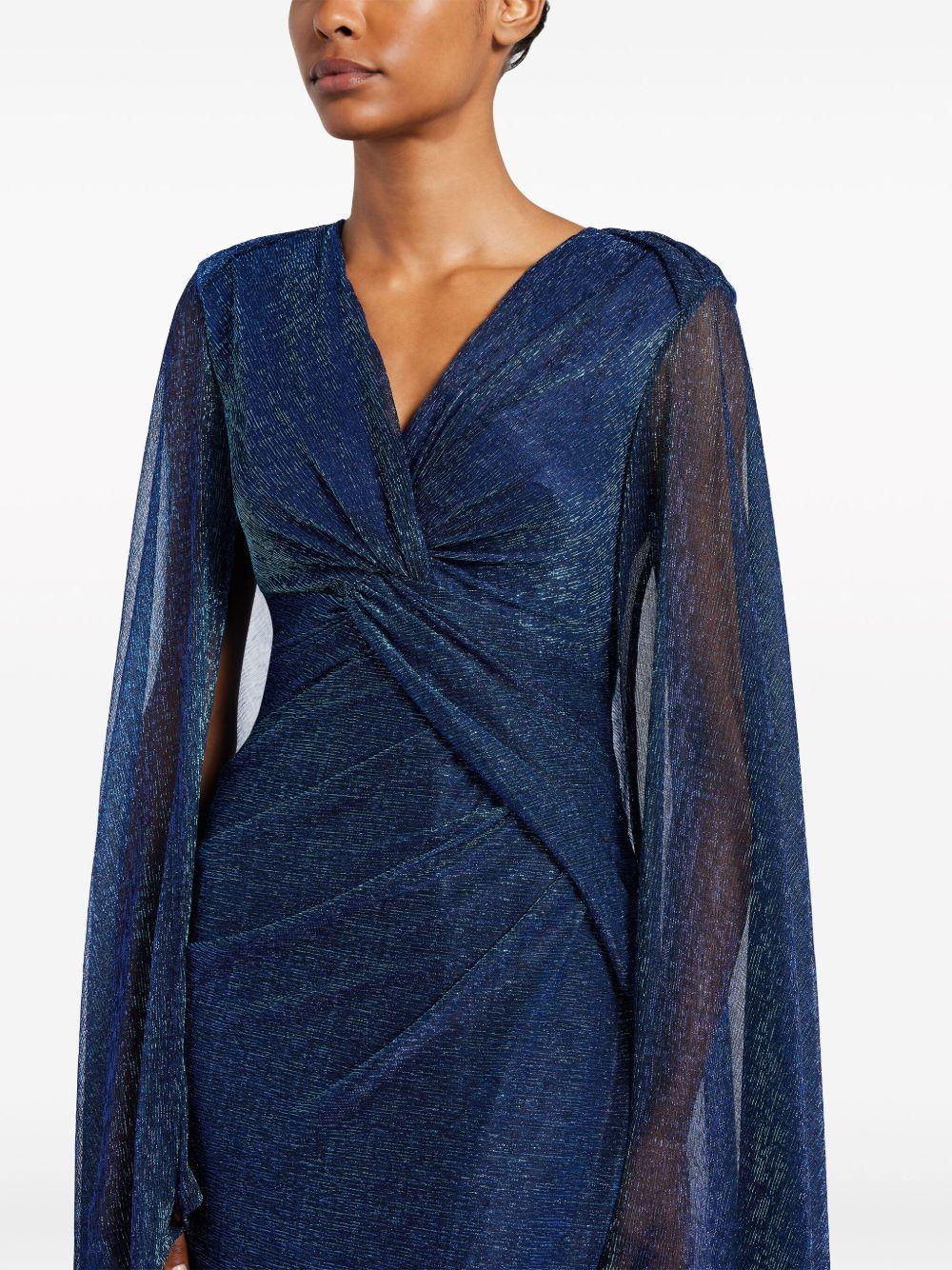 knot-detail cape maxi dress Product Image