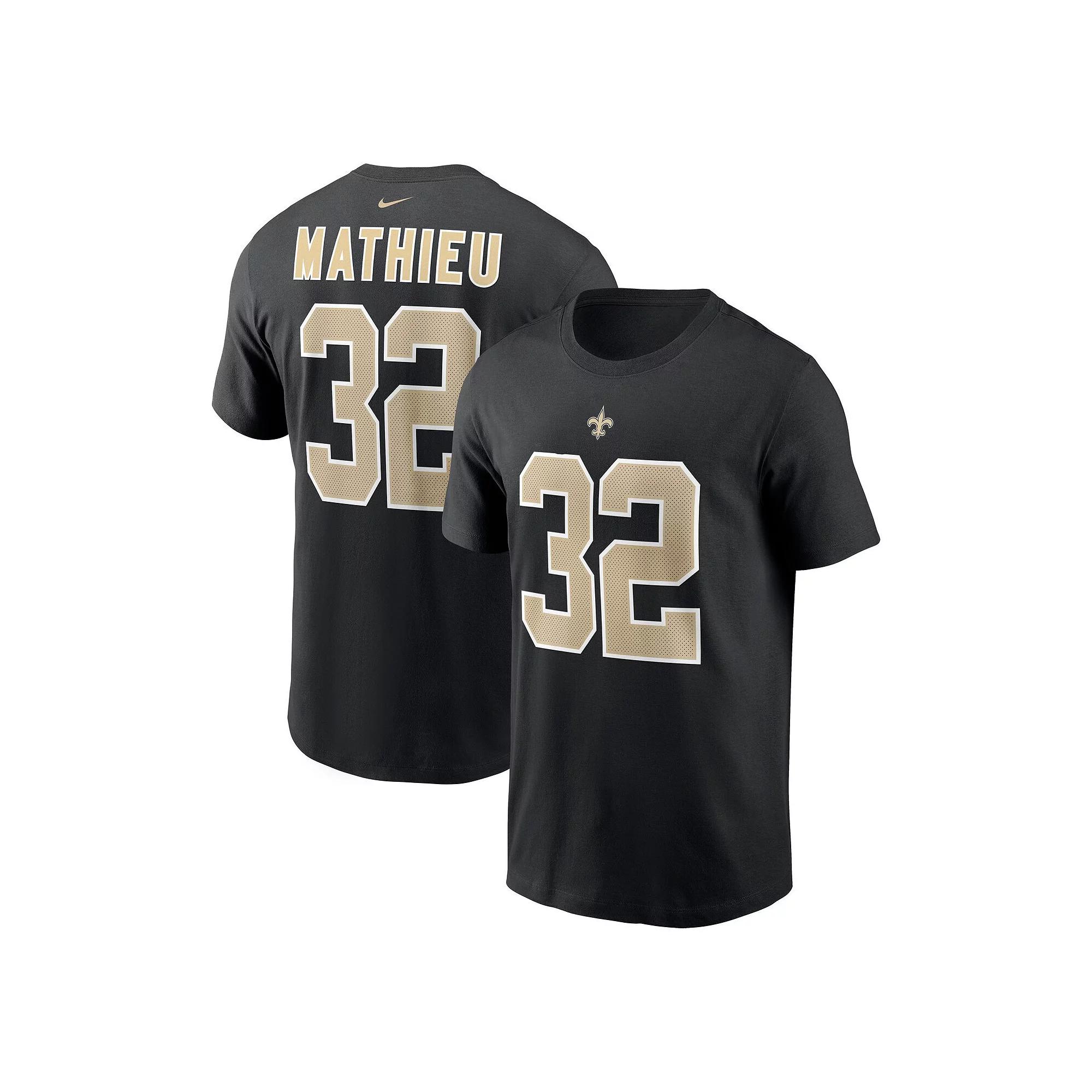 Men's Nike Tyrann Mathieu Black New Orleans Saints Player Name & Number T-Shirt, Size: 2XL Product Image