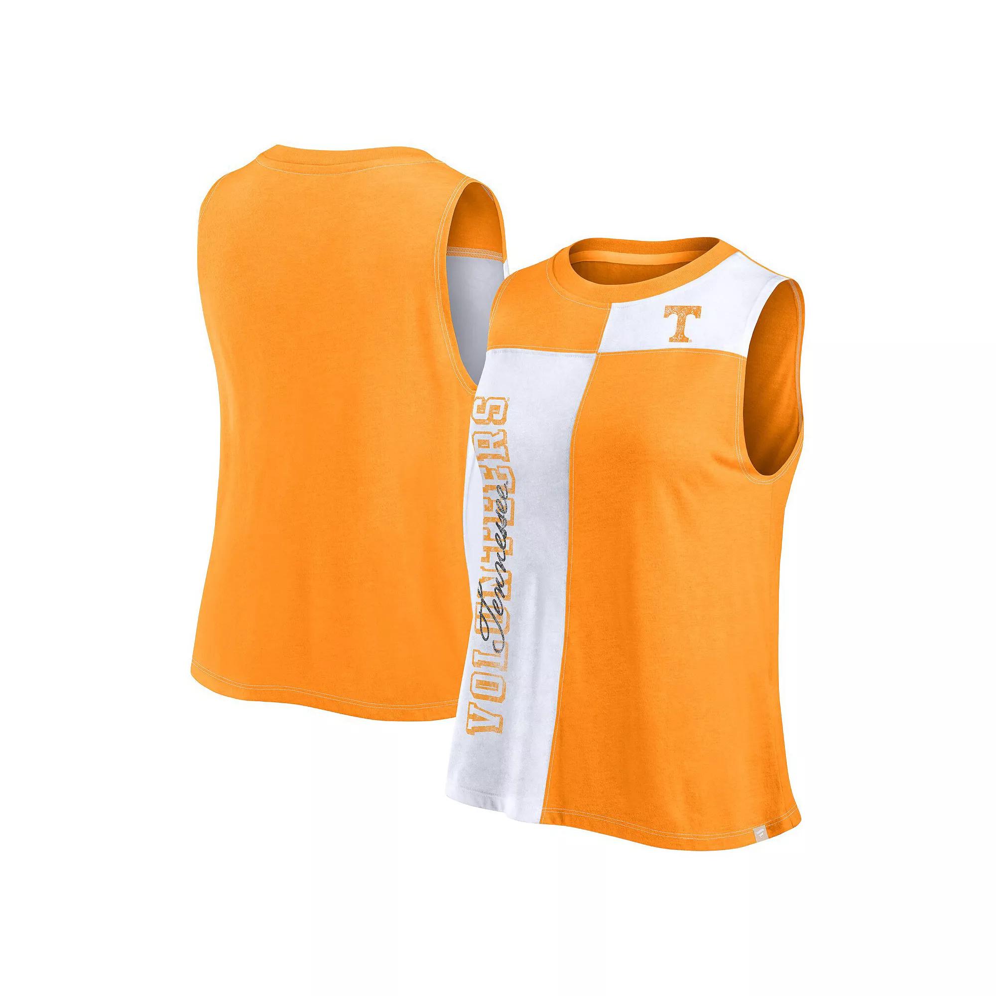 Women's Fanatics Red/White Kansas City Chiefs Script Color Block Tank Top,  Product Image