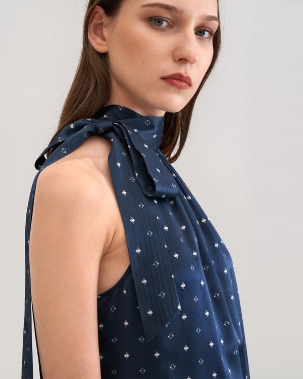 LILYSILK Silk T Shirt Women's Blue 100% Grade 6A Mulberry Silk Soft Classic Sleeveless Fun and Flirtatious XXL Product Image