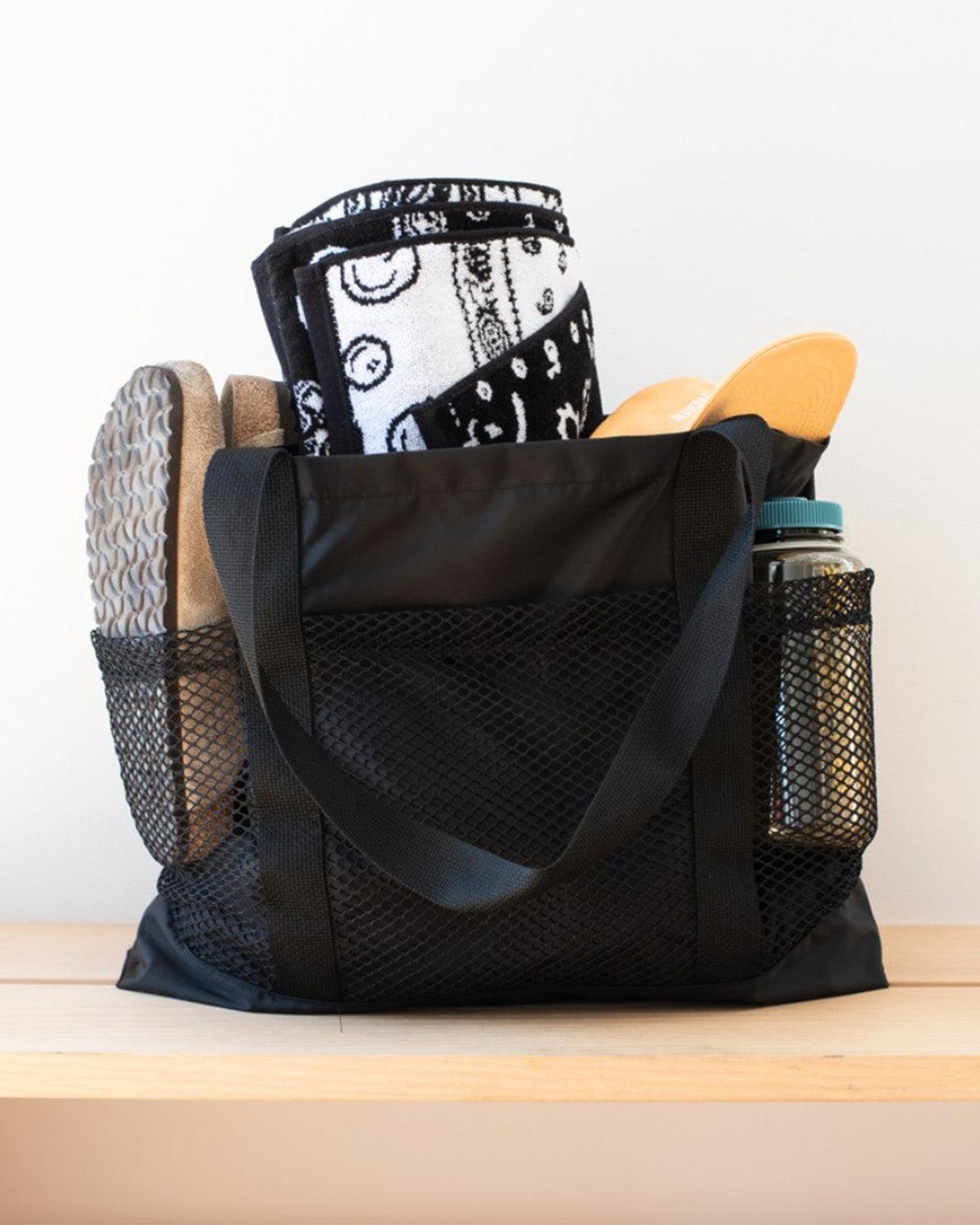 Black Mesh Beach Tote Product Image