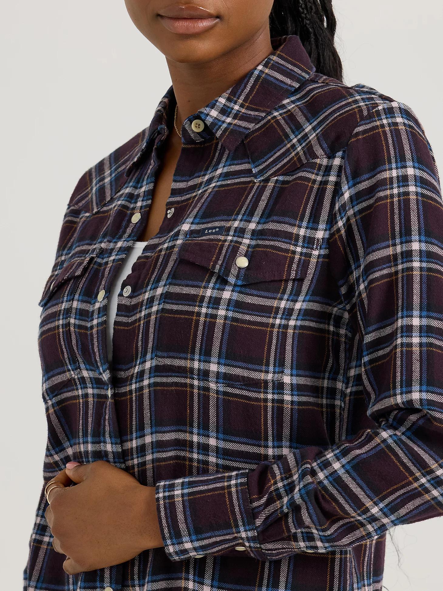 Women's Western Plaid Snap Shirt | Women's Tops & Tees | Lee® Product Image