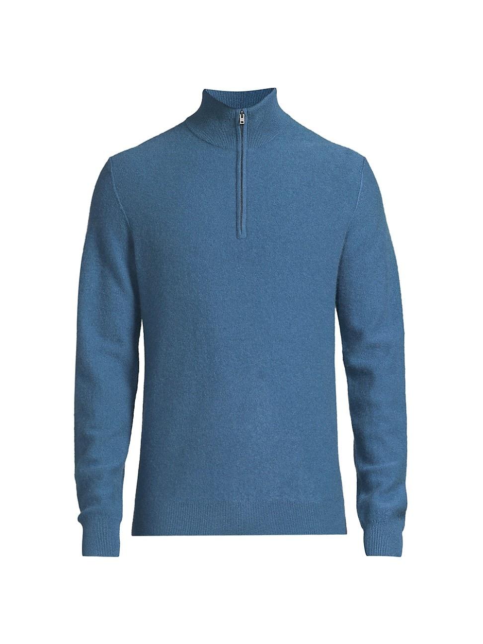 Mens Boiled Cashmere Zip Sweater Product Image
