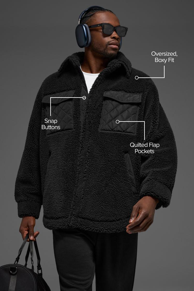 Sherpa Edge Shacket - Black Product Image