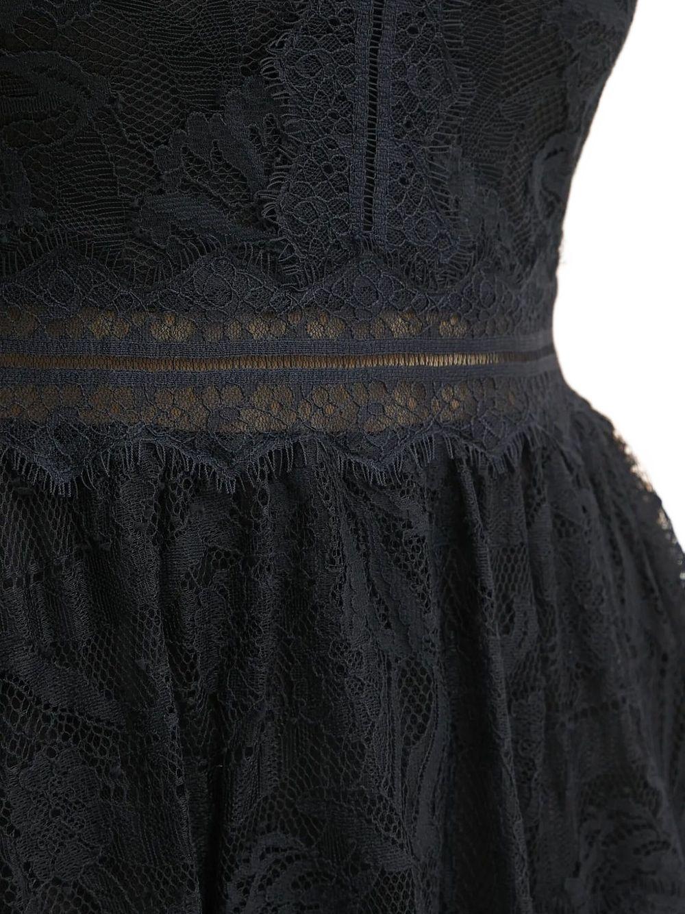 high-neck lace maxi dress Product Image