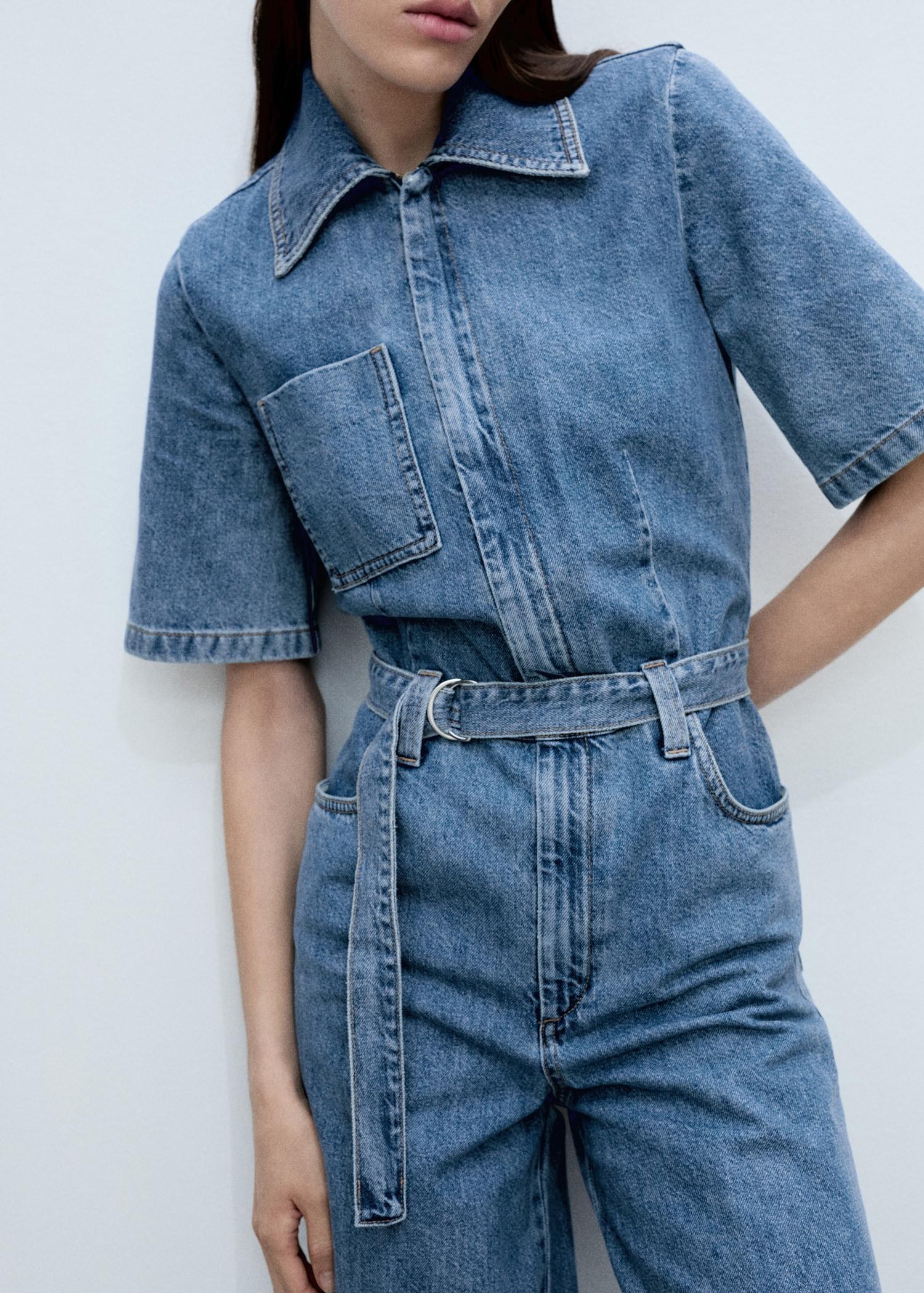 Denim jumpsuit belt - Women | MANGO USA Product Image