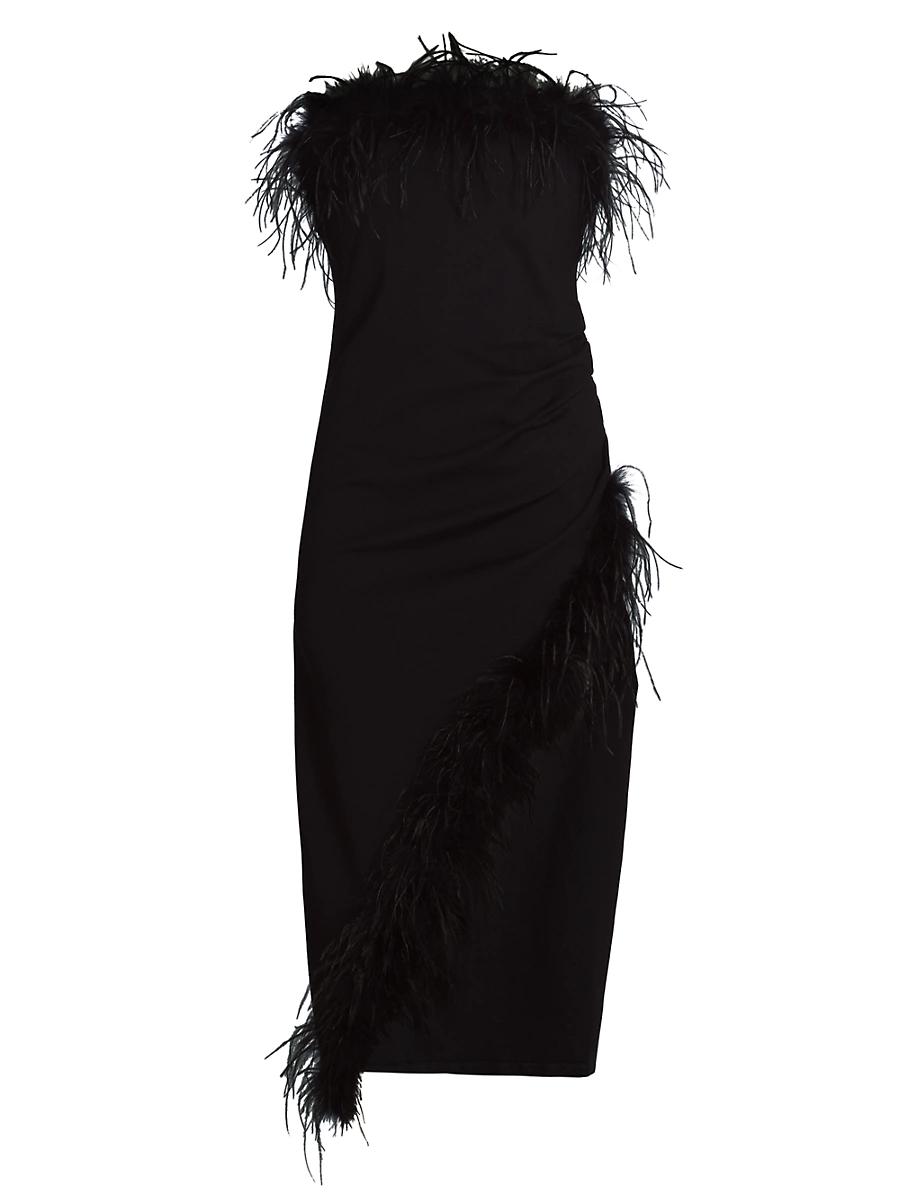 Womens Freya Feather Strapless Dress Product Image