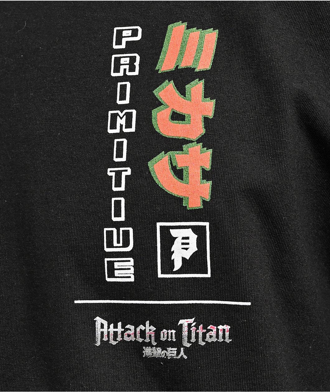 Primitive x Attack On Titan Mikasa Black T-Shirt Product Image