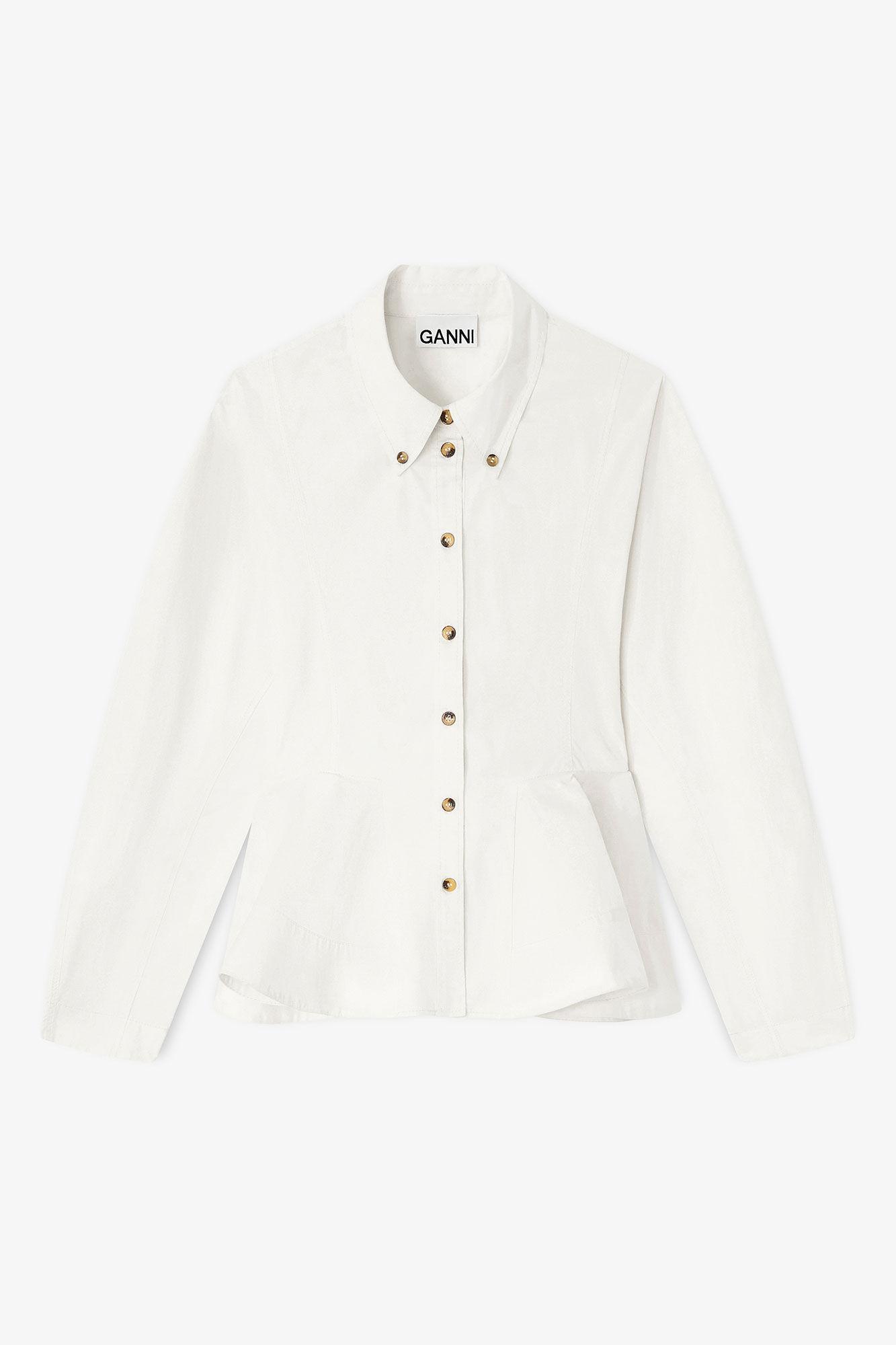 Ivory Peplum Shirt Product Image