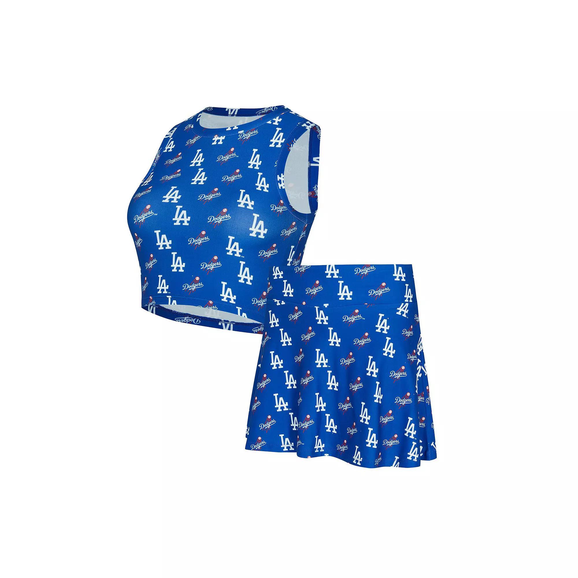 Women's Concepts Sport  Royal Los Angeles Dodgers Knit Tank Top & Skort Set, Size: Small, Blue Product Image