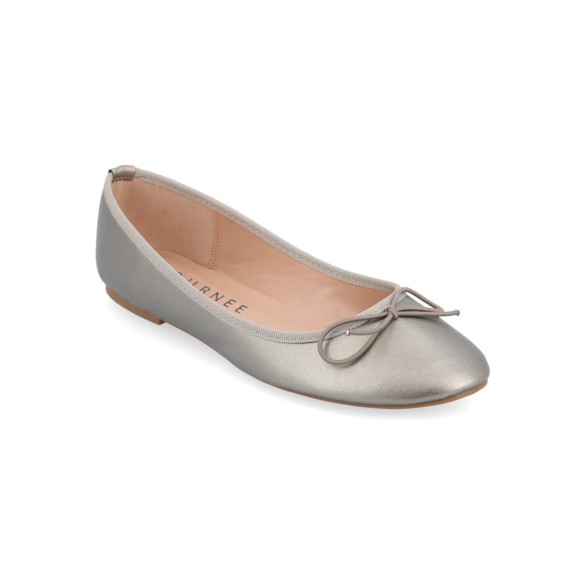 Journee Collection Vika Women's Ballet Flats, Size: 9 Wide, Silver Product Image