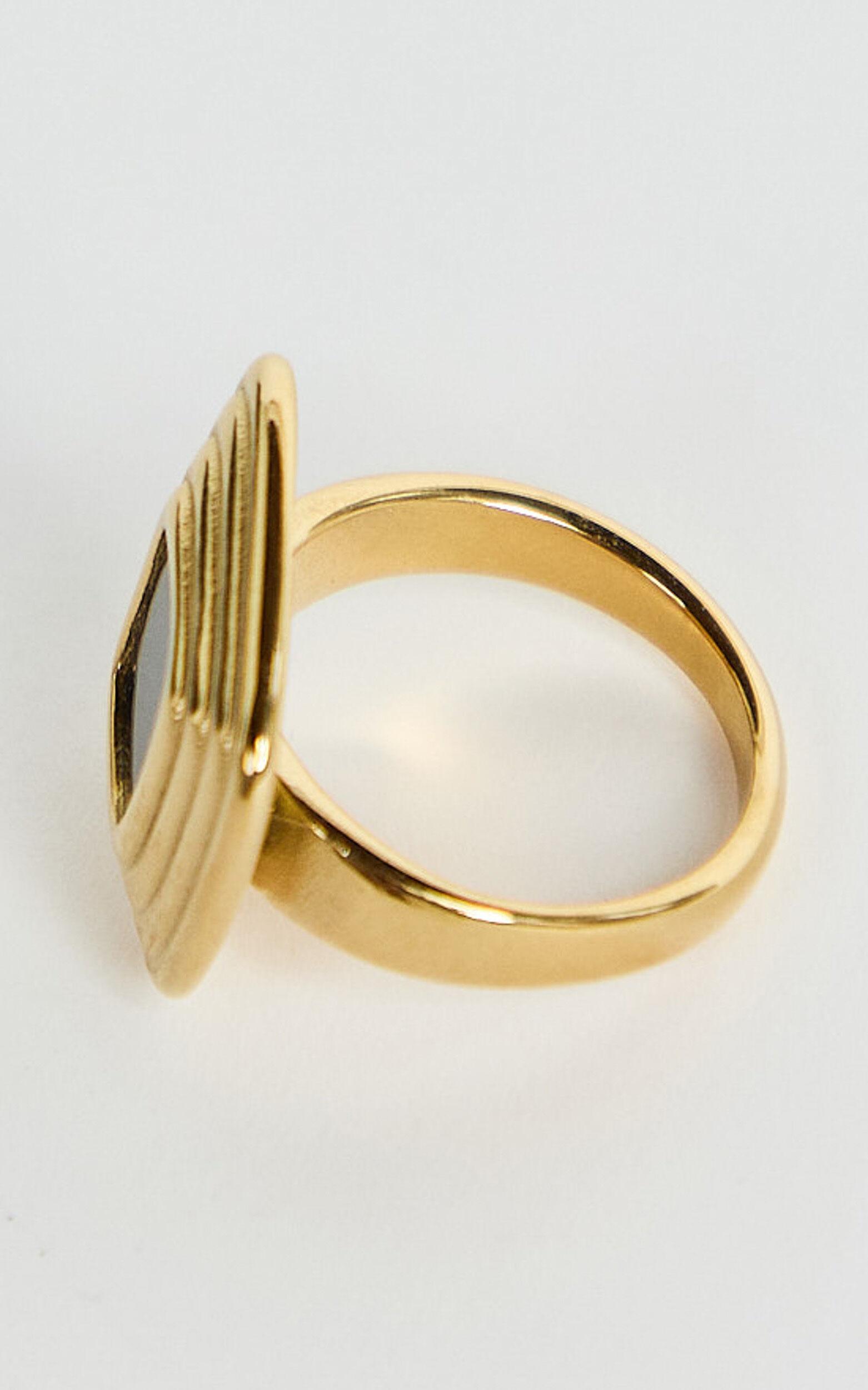 Gena Ring - Square Ring in Gold Product Image