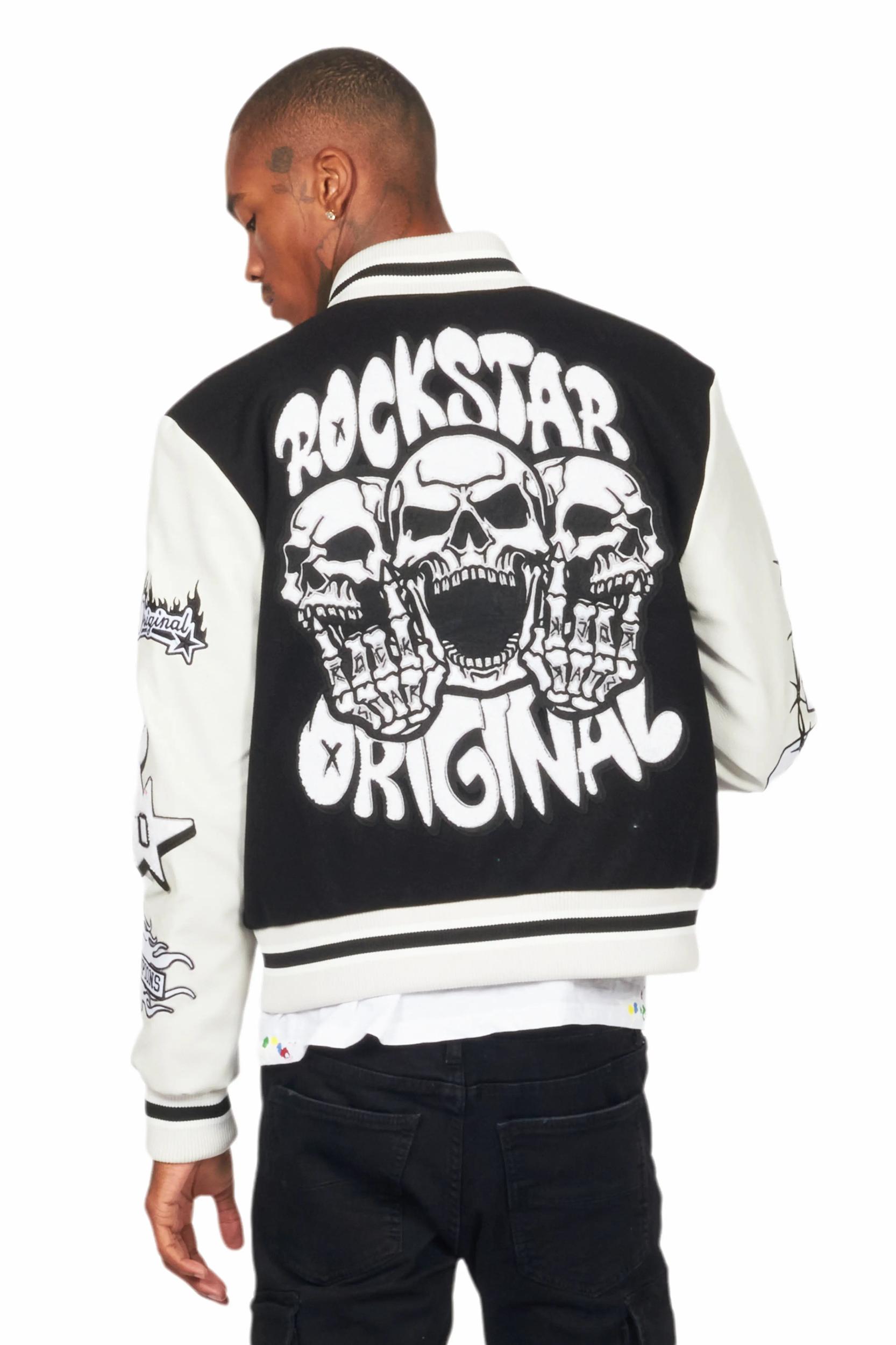 Rune Black Varsity Jacket Male Product Image
