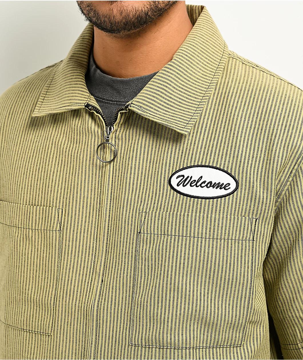 Welcome Garage Cedar Green Stripe Work Shirt Product Image