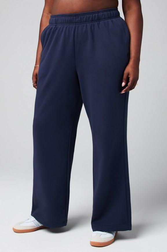 Cozy Fleece Wide Leg Sweatpant Product Image