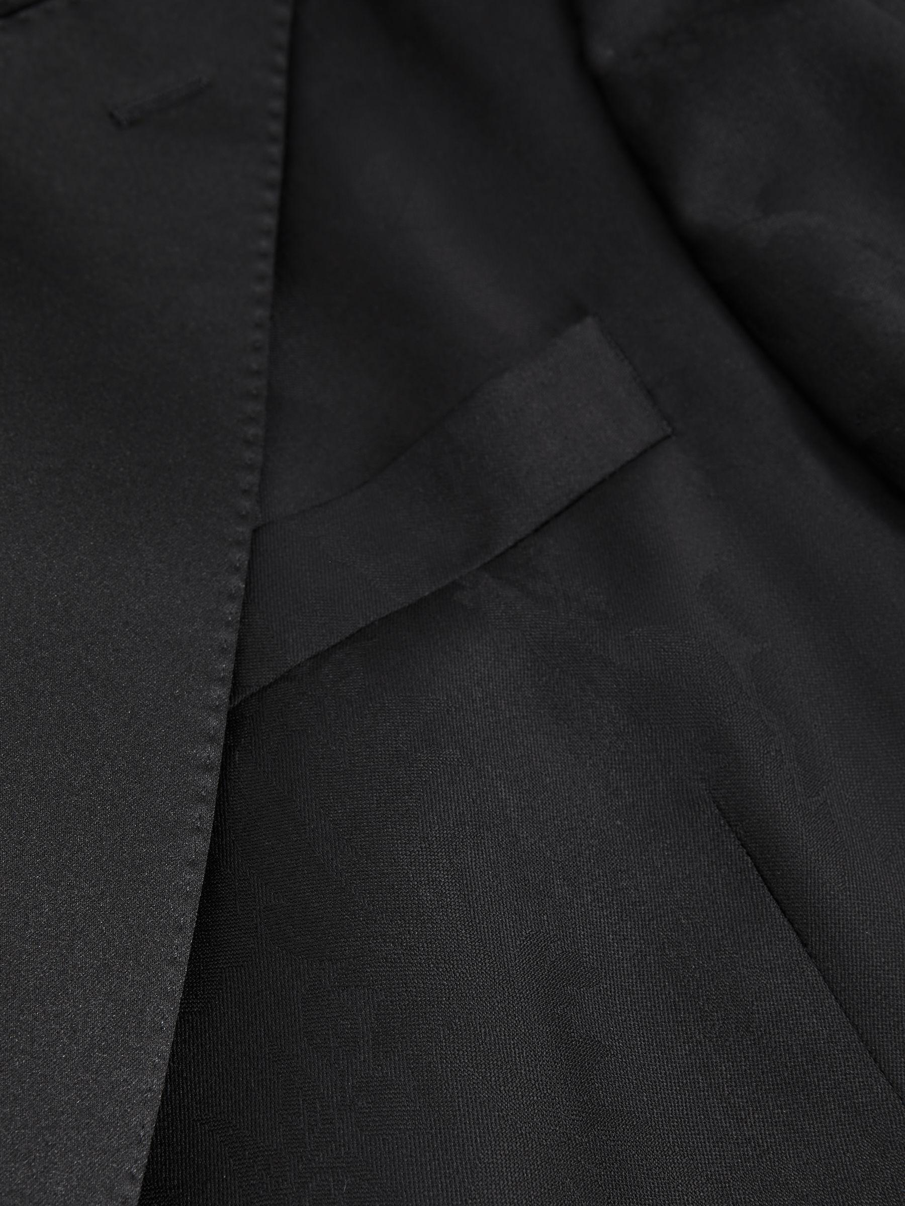 Jacquard Oscar Jacobson Double Breasted Blazer in Black Product Image