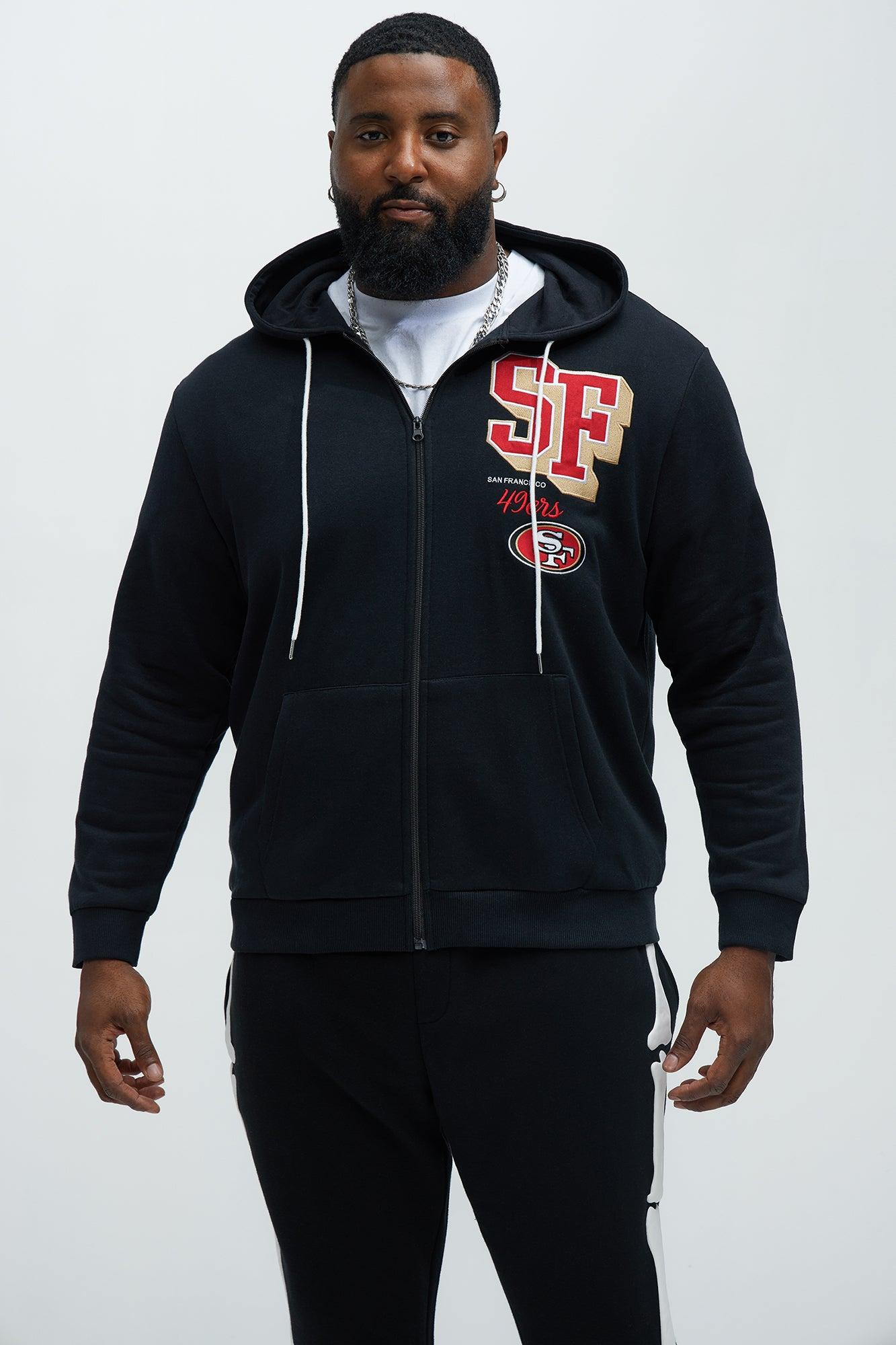 49ers Bold Zipp Hoodie - Black Product Image
