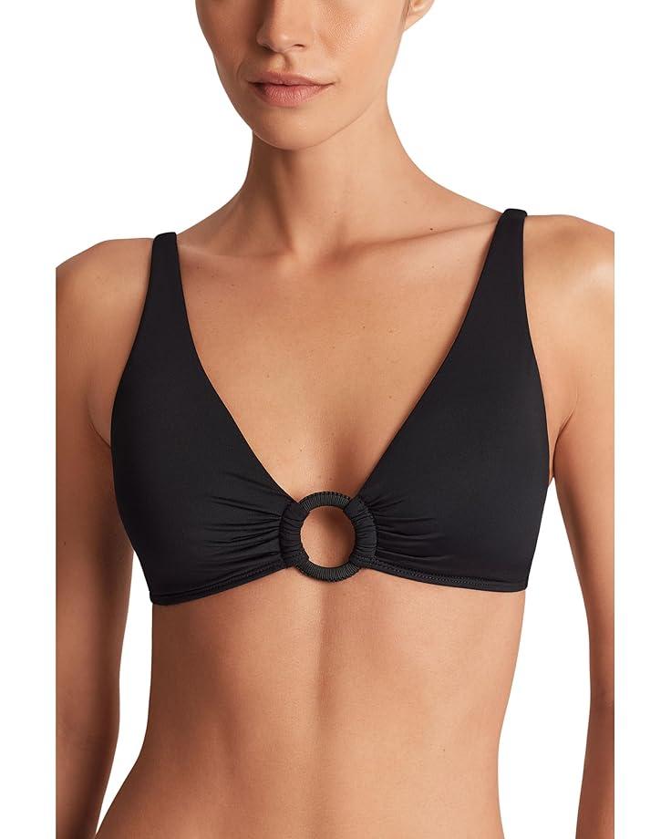 Beach Club Solids Triangle V-Neck Bikini Top Product Image