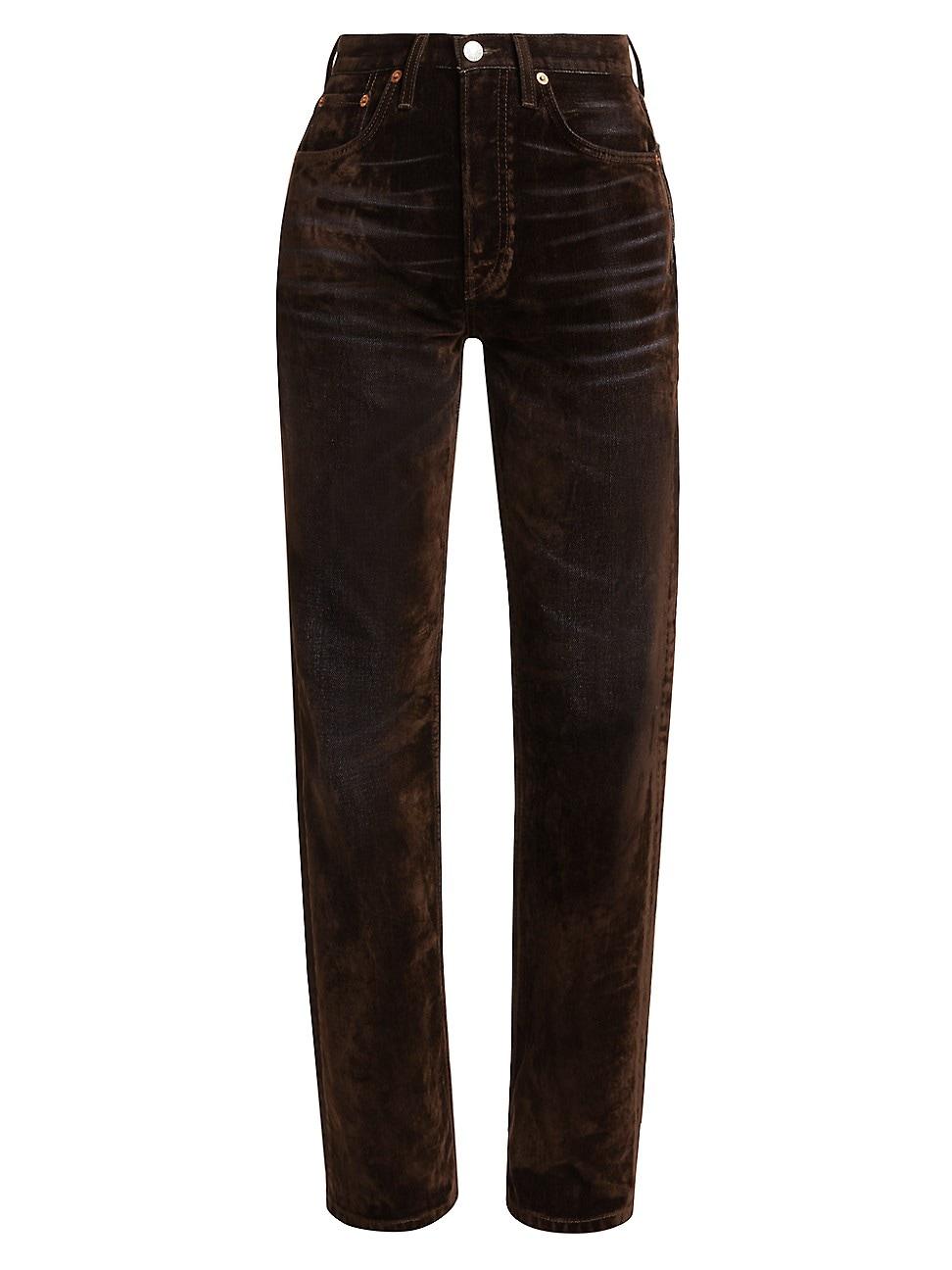 Womens 90s High-Rise Loose Straight-Leg Jeans Product Image