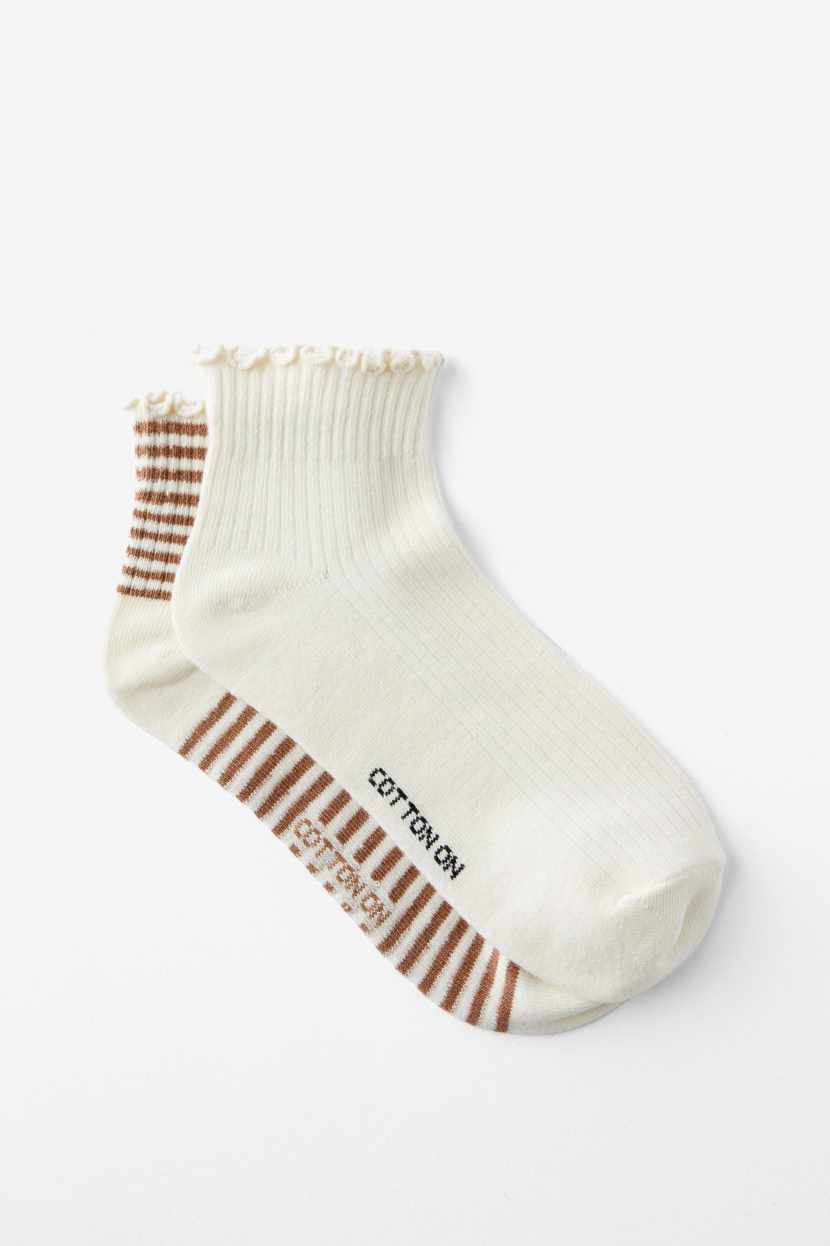 The Perfect Pair Frill Rib Ankle 2Pk Product Image