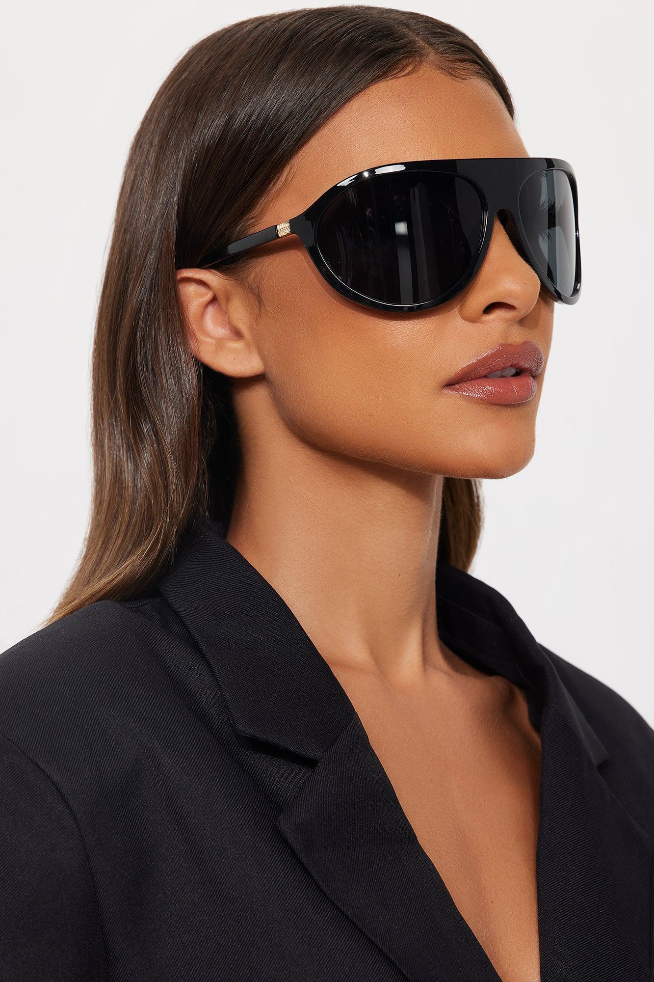Daily Use Shield Sunglasses - Black Female Product Image