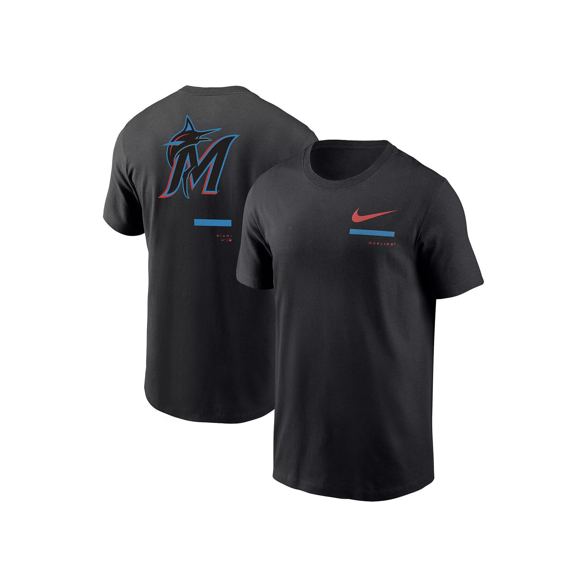 Men's Nike Black Miami Marlins Over the Shoulder T-Shirt,  Product Image