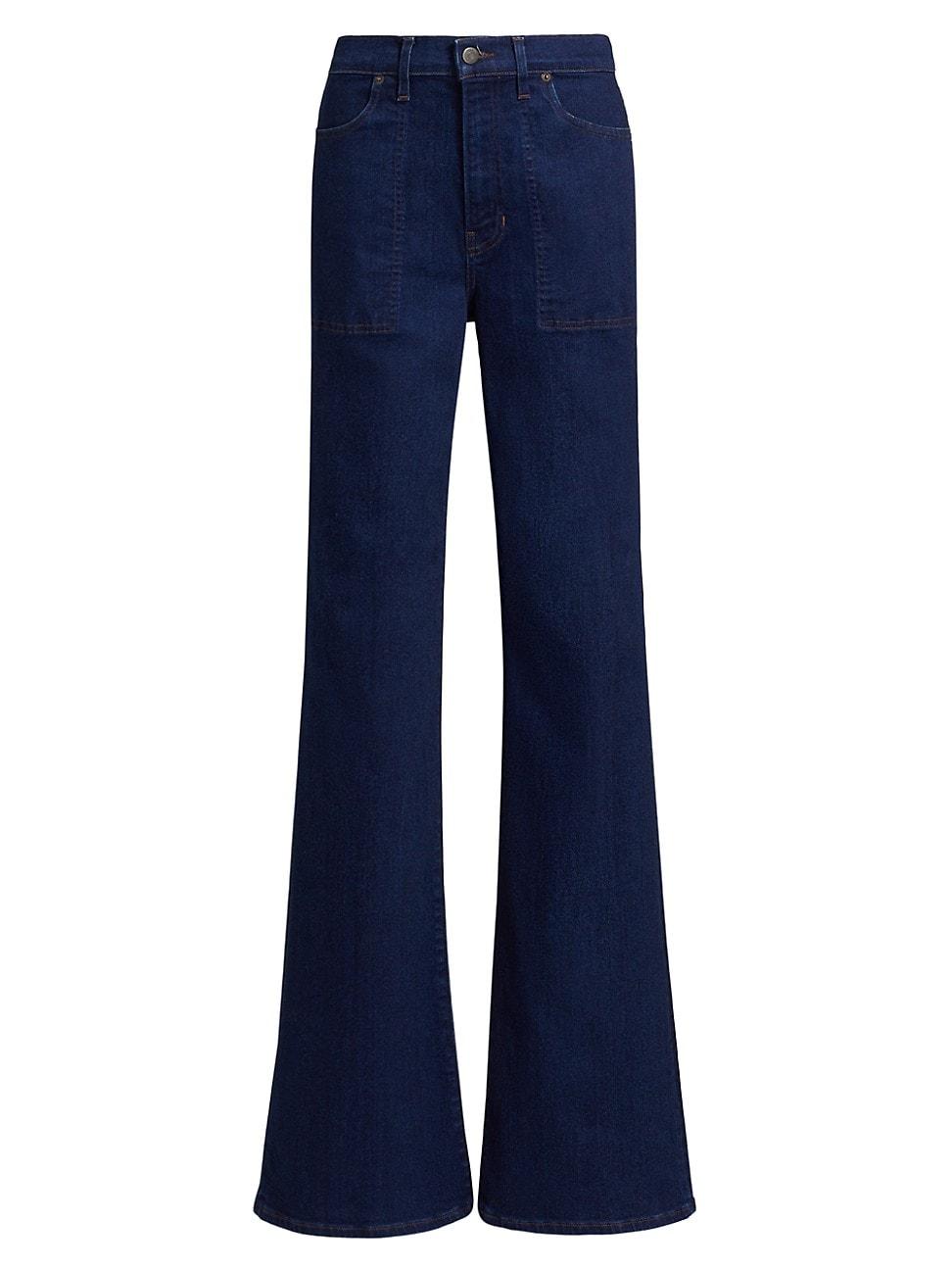 Womens Crosbie Denim Wide-Leg Jeans Product Image