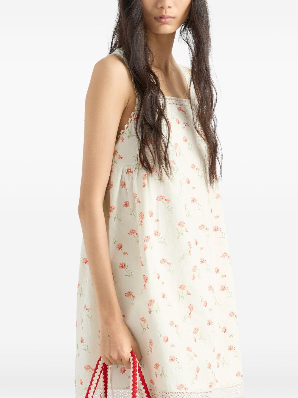floral-print linen dress Product Image