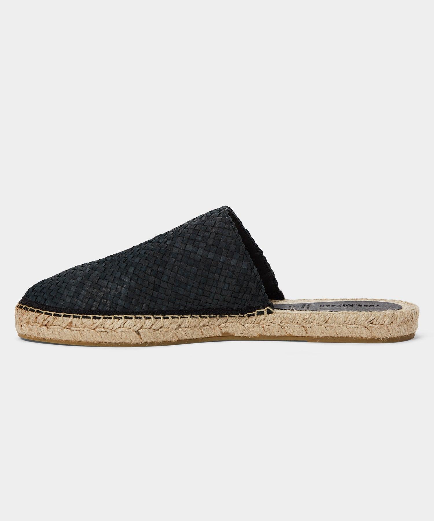 Woven Leather Espadrille Mule Product Image