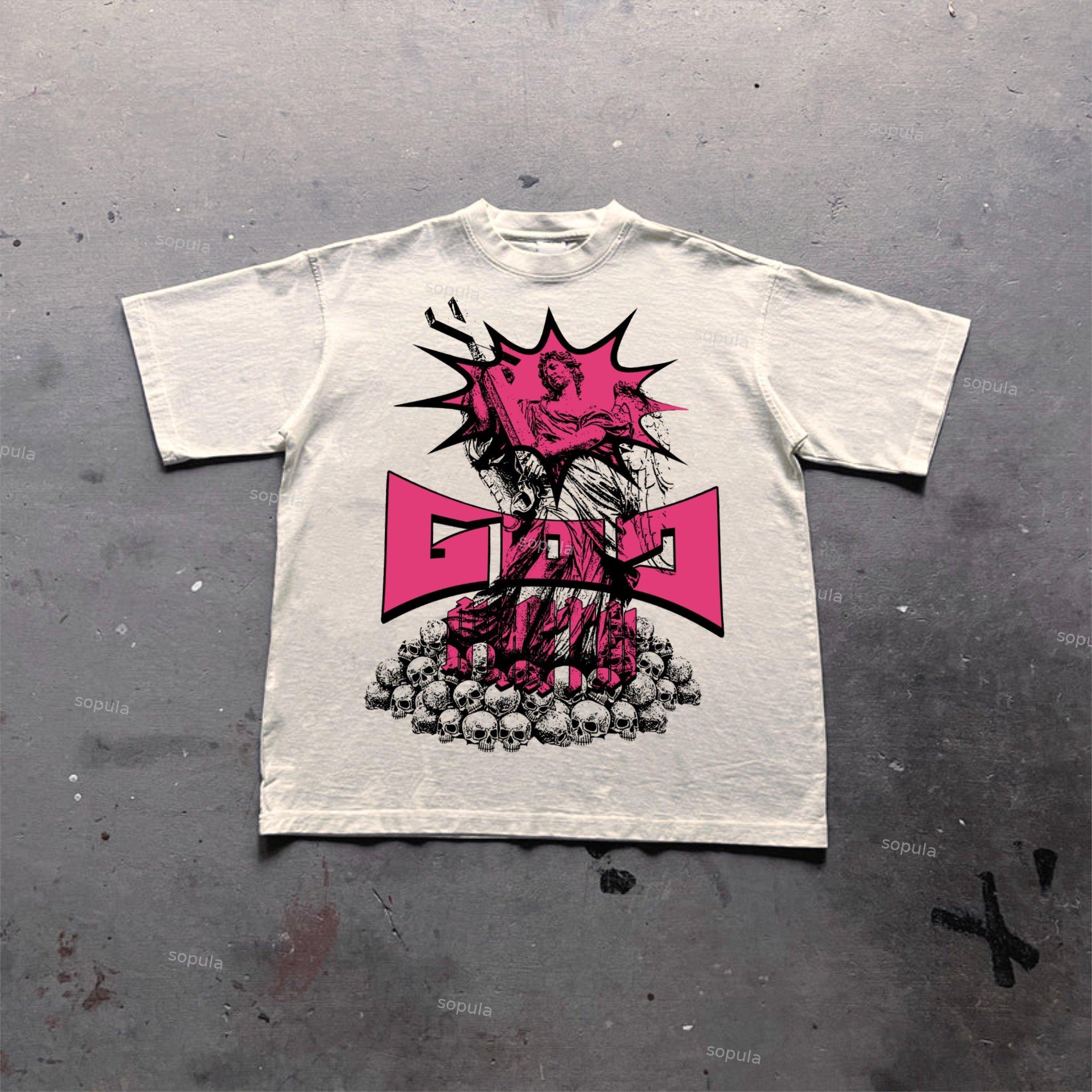 Sopula God Faith Graphic Cotton T-Shirt Product Image