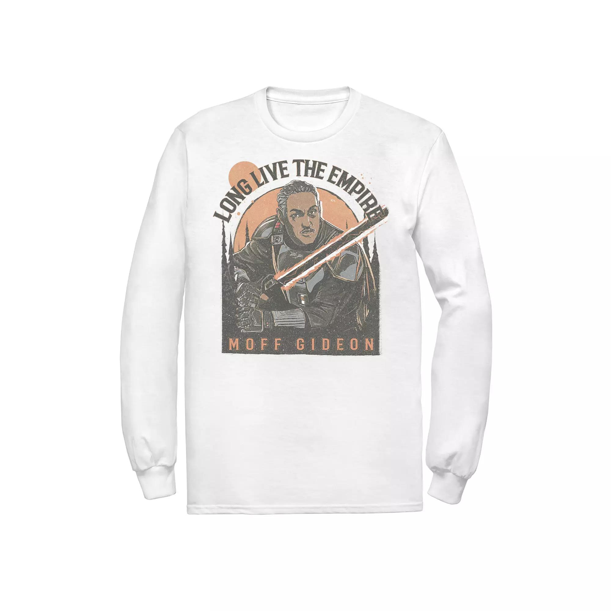Men's Star Wars The Mandalorian Moff Gideon "Long Live The Empire" Graphic Tee, Size: Medium, White Product Image