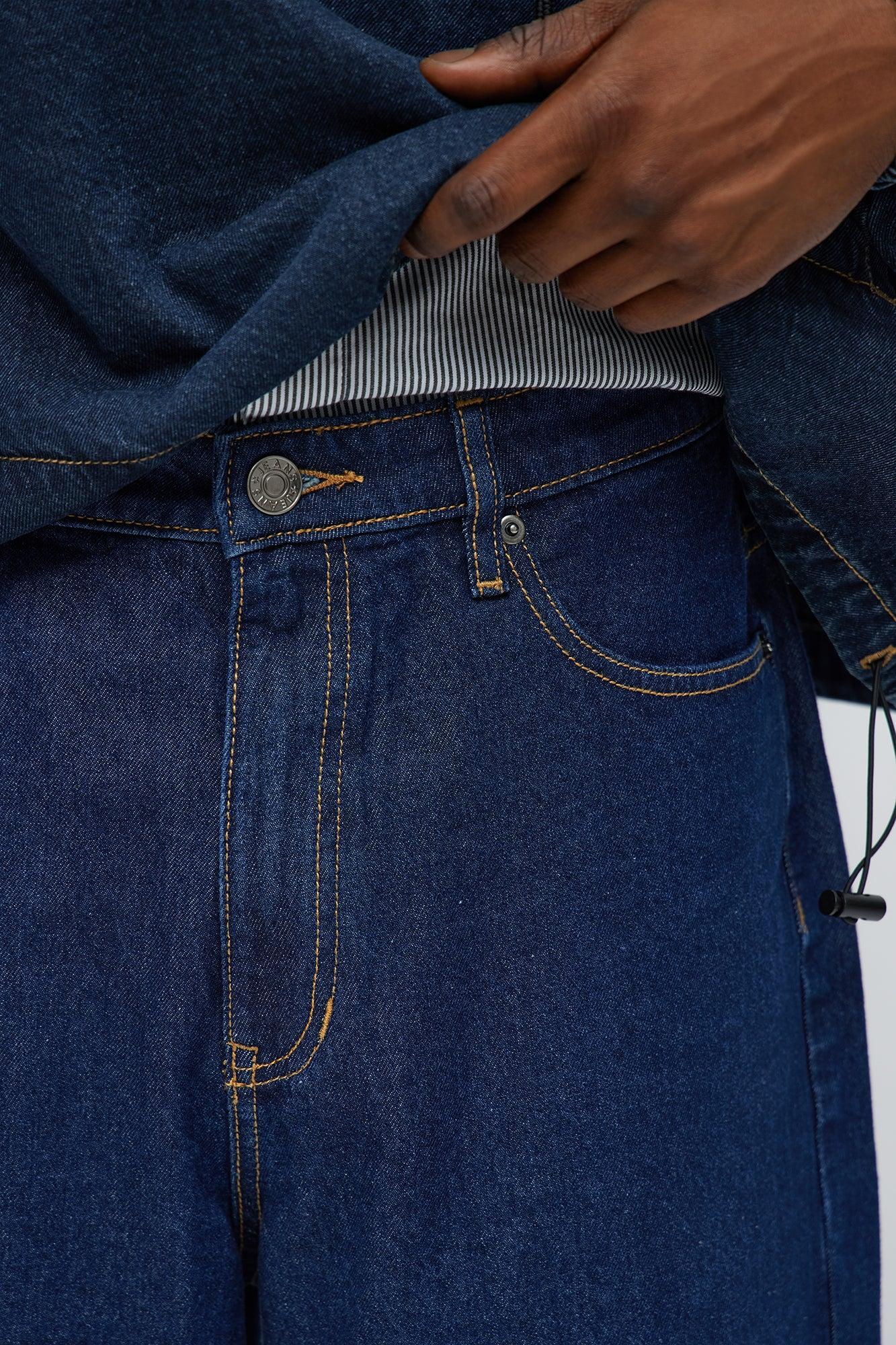 Baggy Quick With It Denim Shorts - Indigo Male Product Image