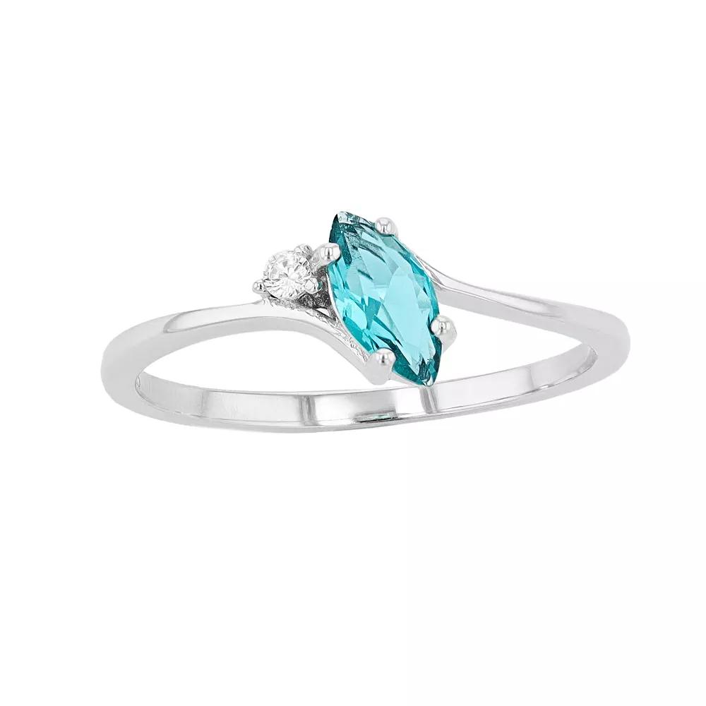 Traditions Jewelry Company Sterling Silver Crystal Birthstone Marquise Ring, Womens December Product Image